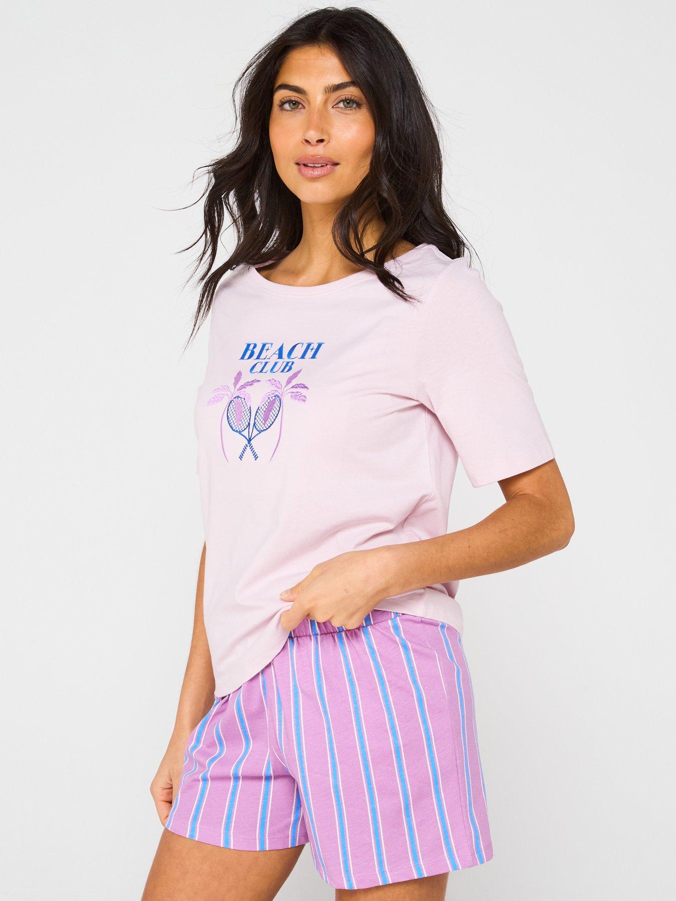 everyday-jersey-printed-short-sleeve-and-stripe-short-pj-set