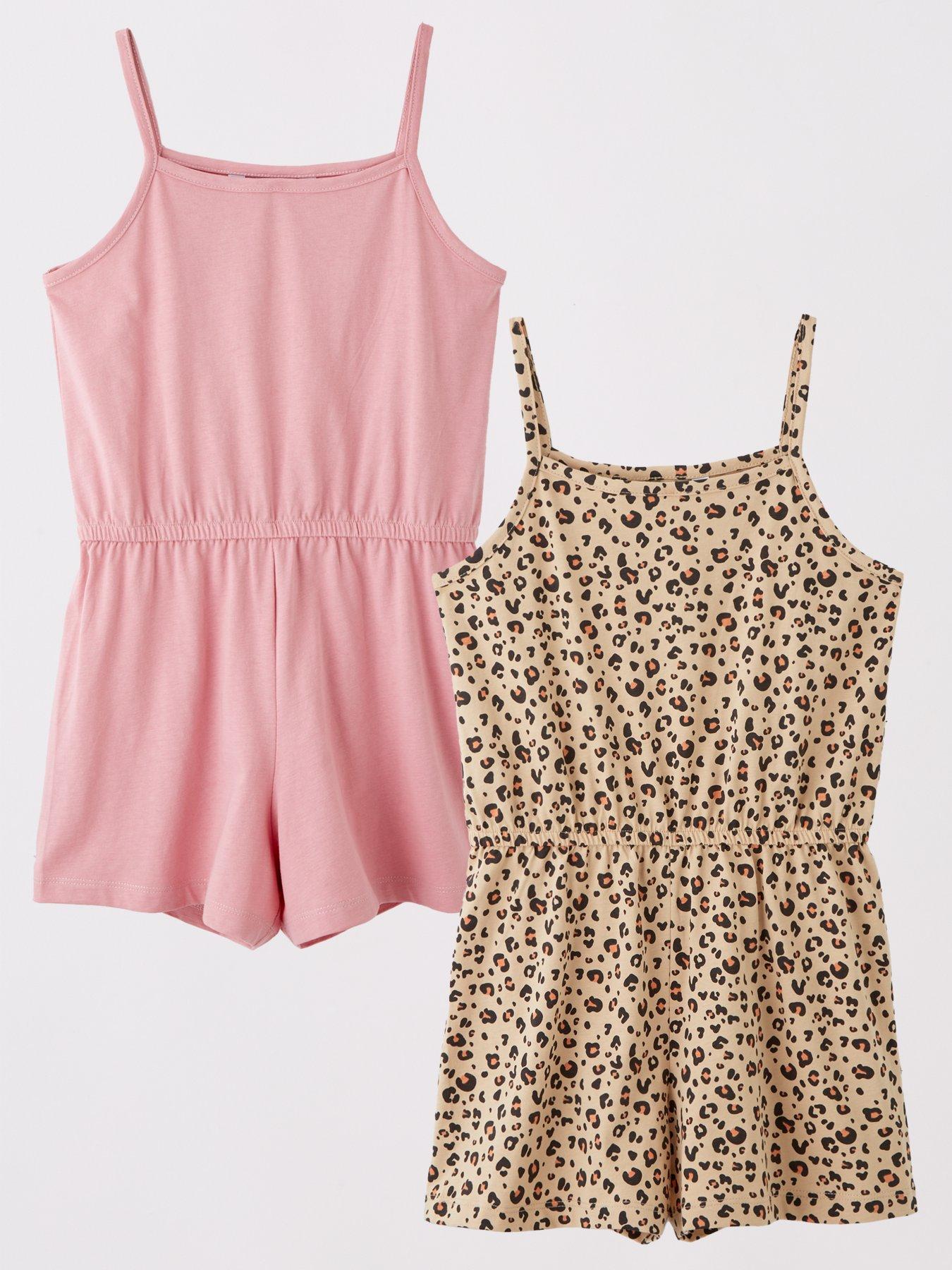 everyday-girls-animal-print-2-pack-playsuit-multi