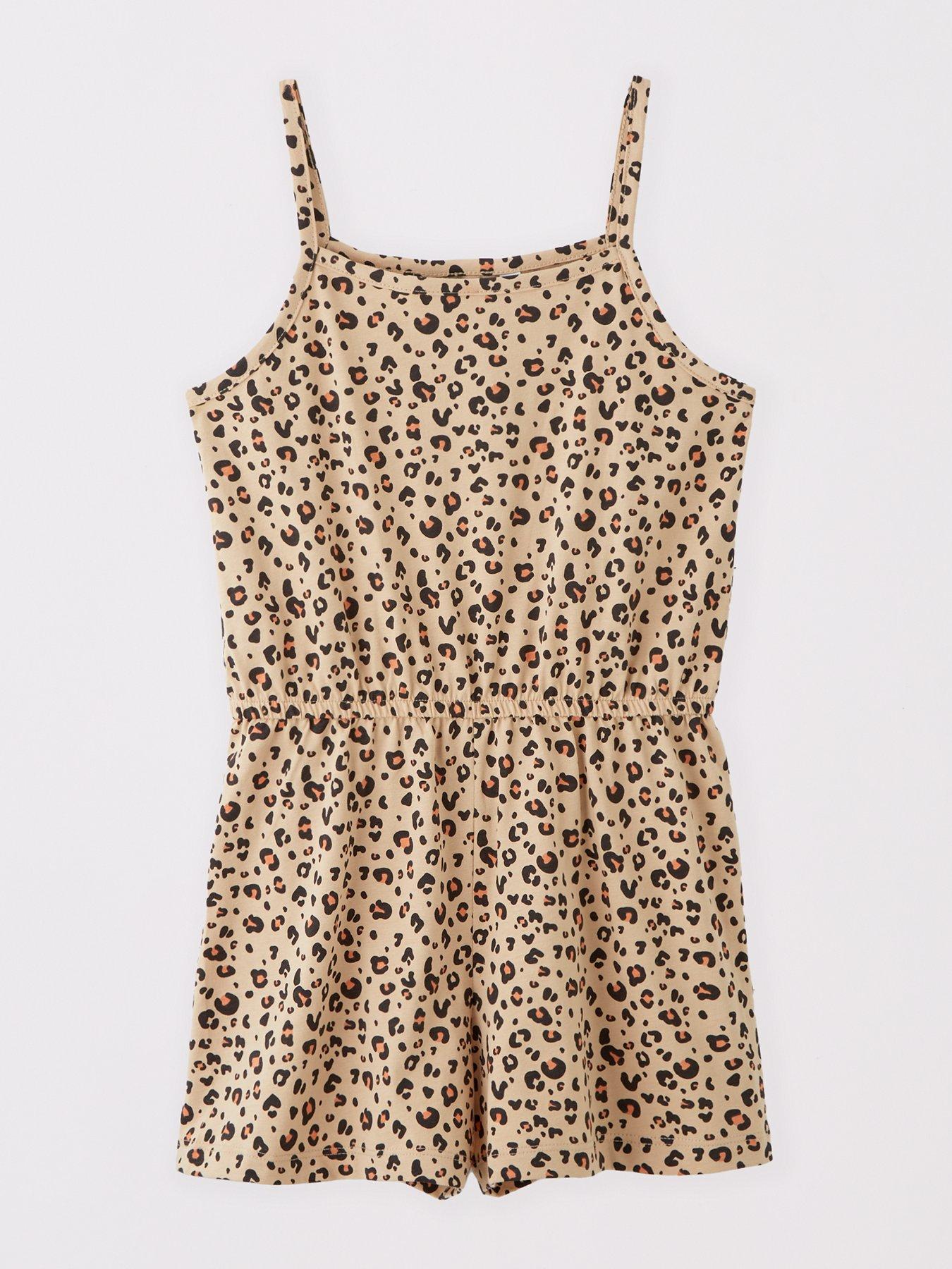back image of everyday-girls-animal-print-2-pack-playsuit-multi