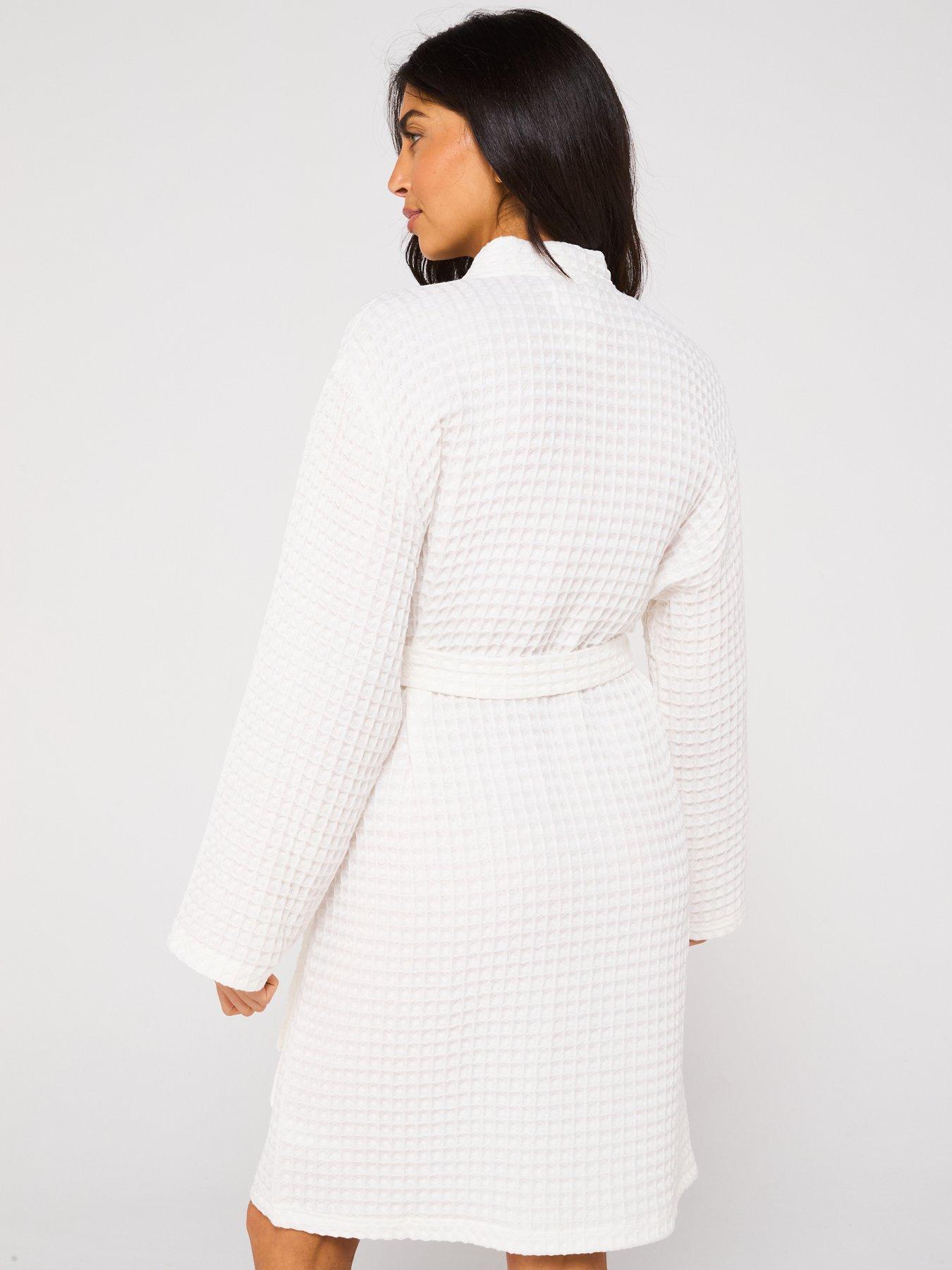  image of v-by-very-waffle-robe-white