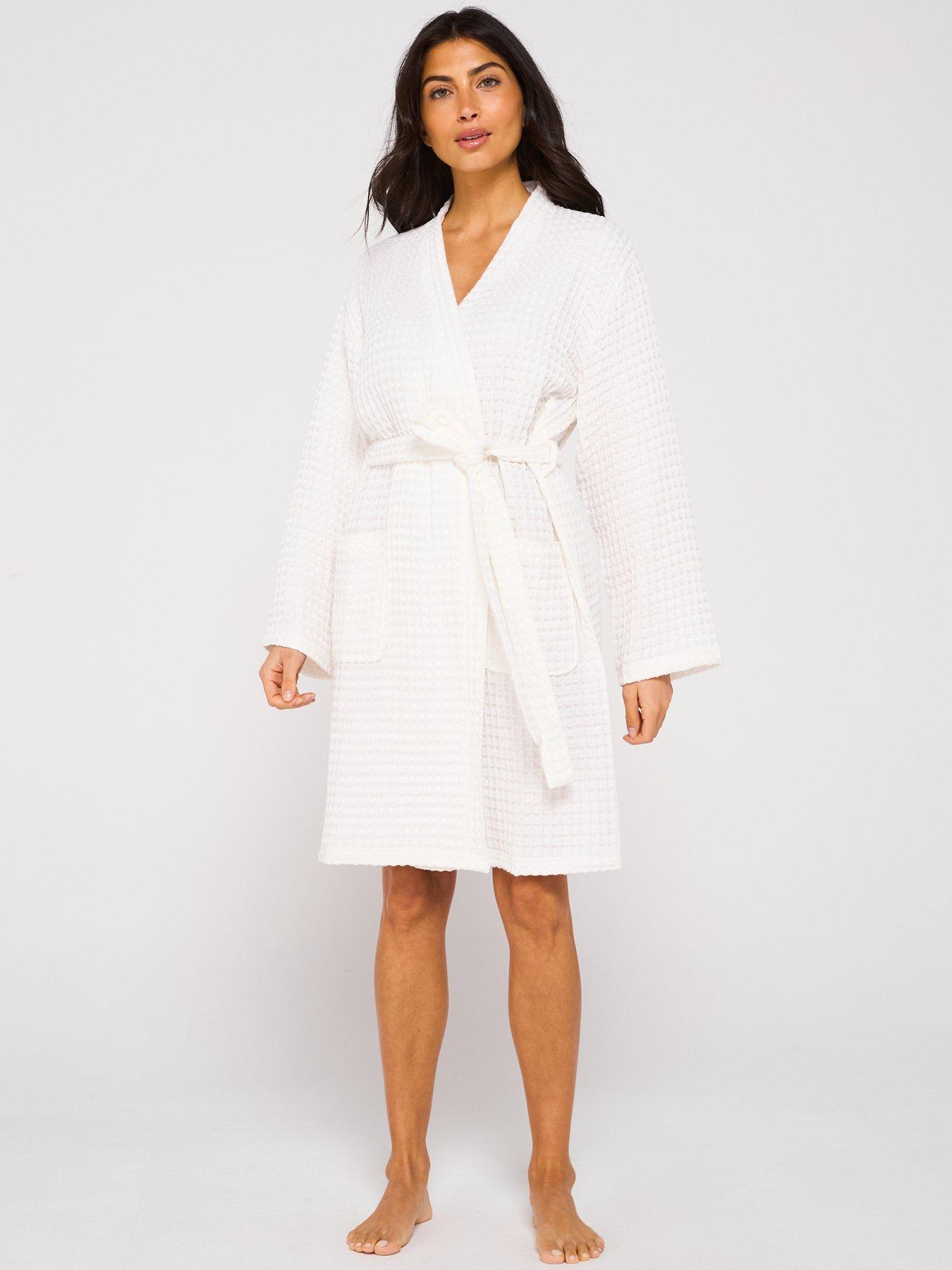  image of v-by-very-waffle-robe-white