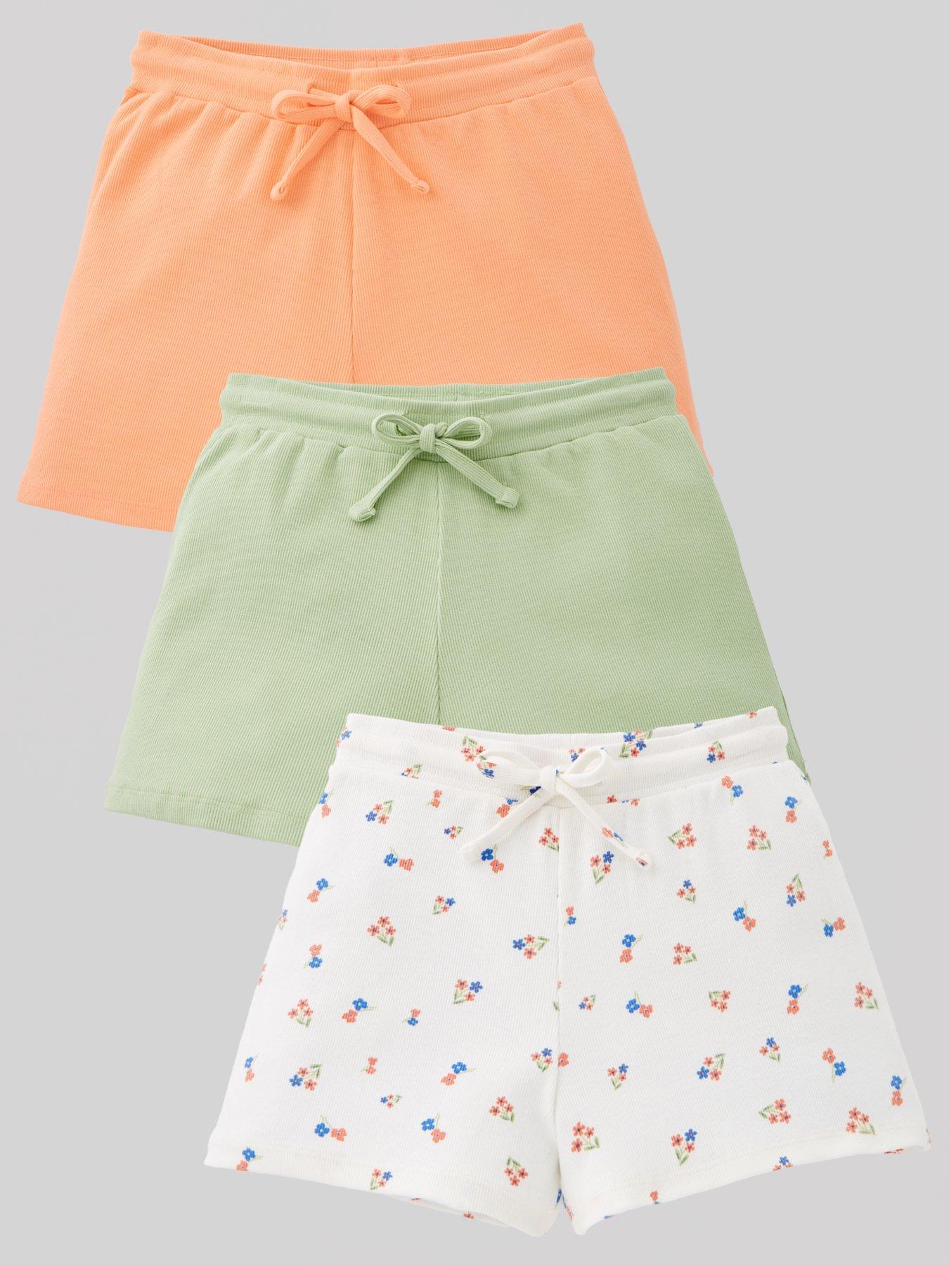 v-by-very-girls-3-pack-ribbed-shorts-multi