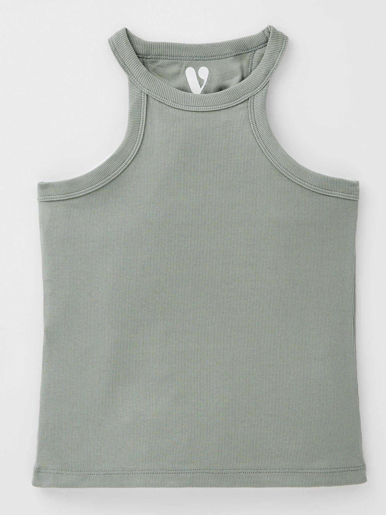  image of v-by-very-girls-3-pack-racer-vests-multi