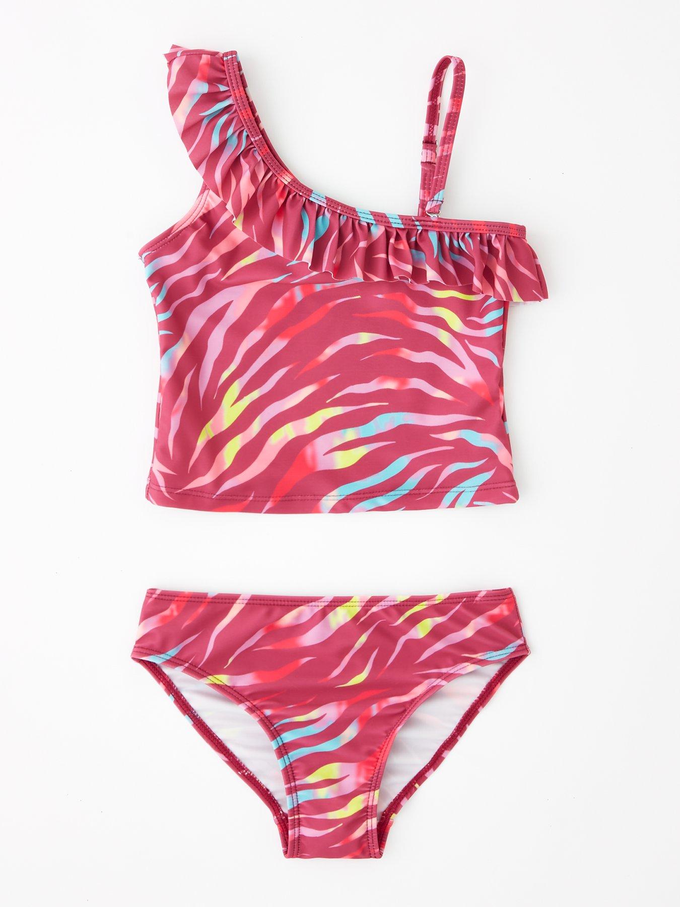  image of v-by-very-girls-animal-print-tankini-multi