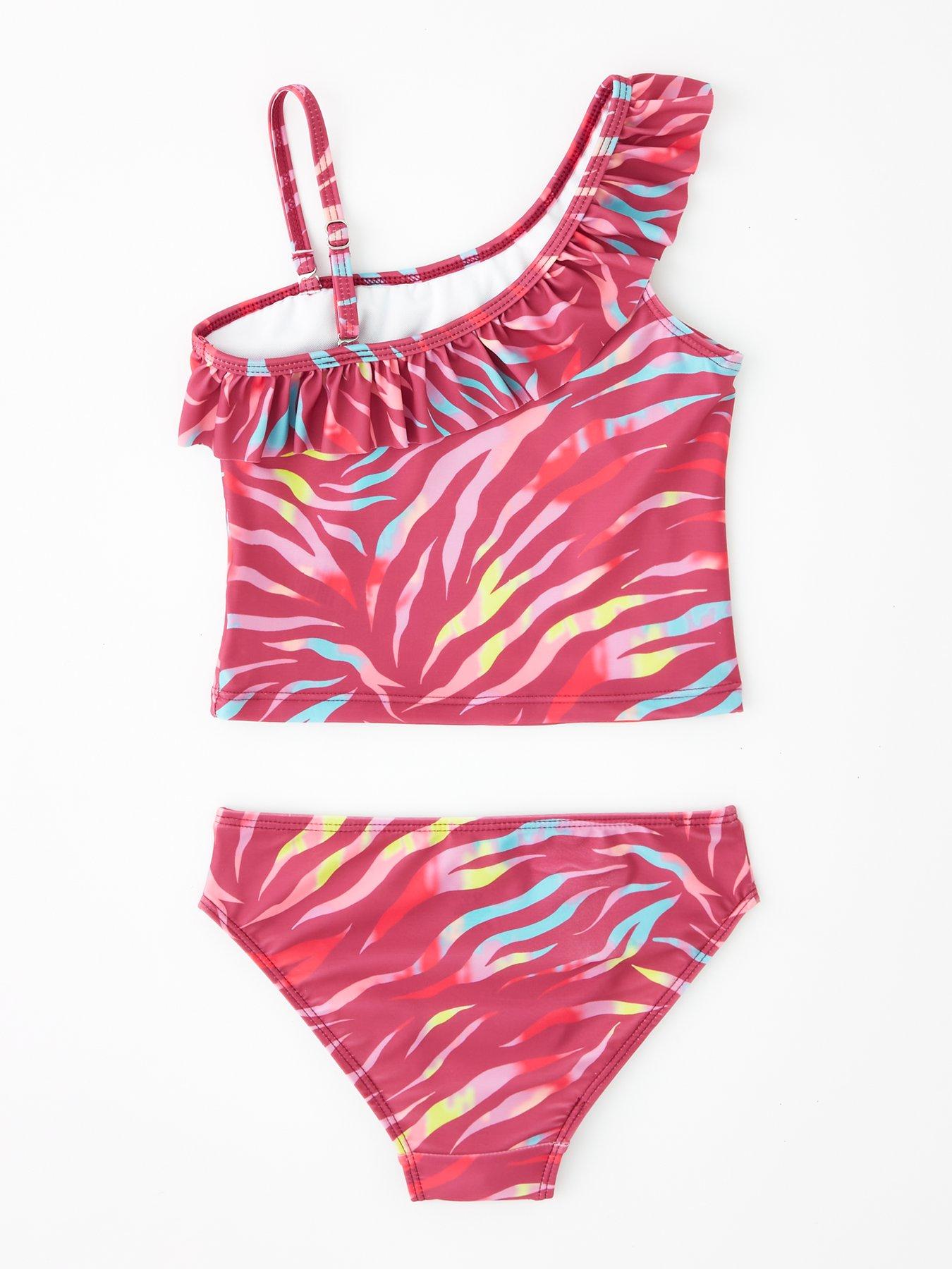  image of v-by-very-girls-animal-print-tankini-multi