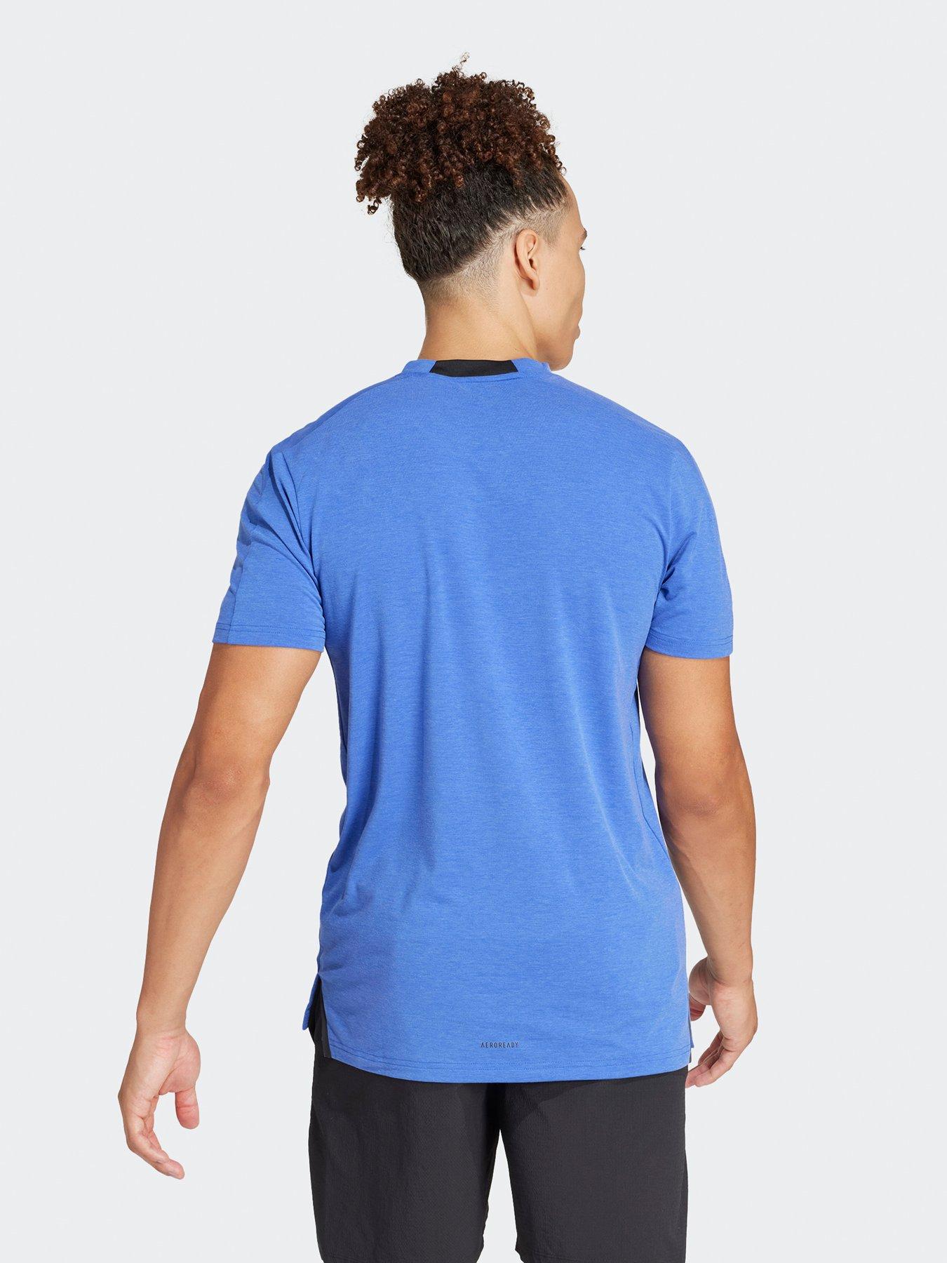  image of adidas-designed-for-training-workout-t-shirt-blue