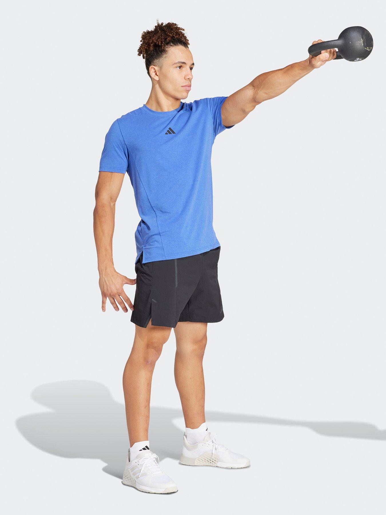  image of adidas-designed-for-training-workout-t-shirt-blue