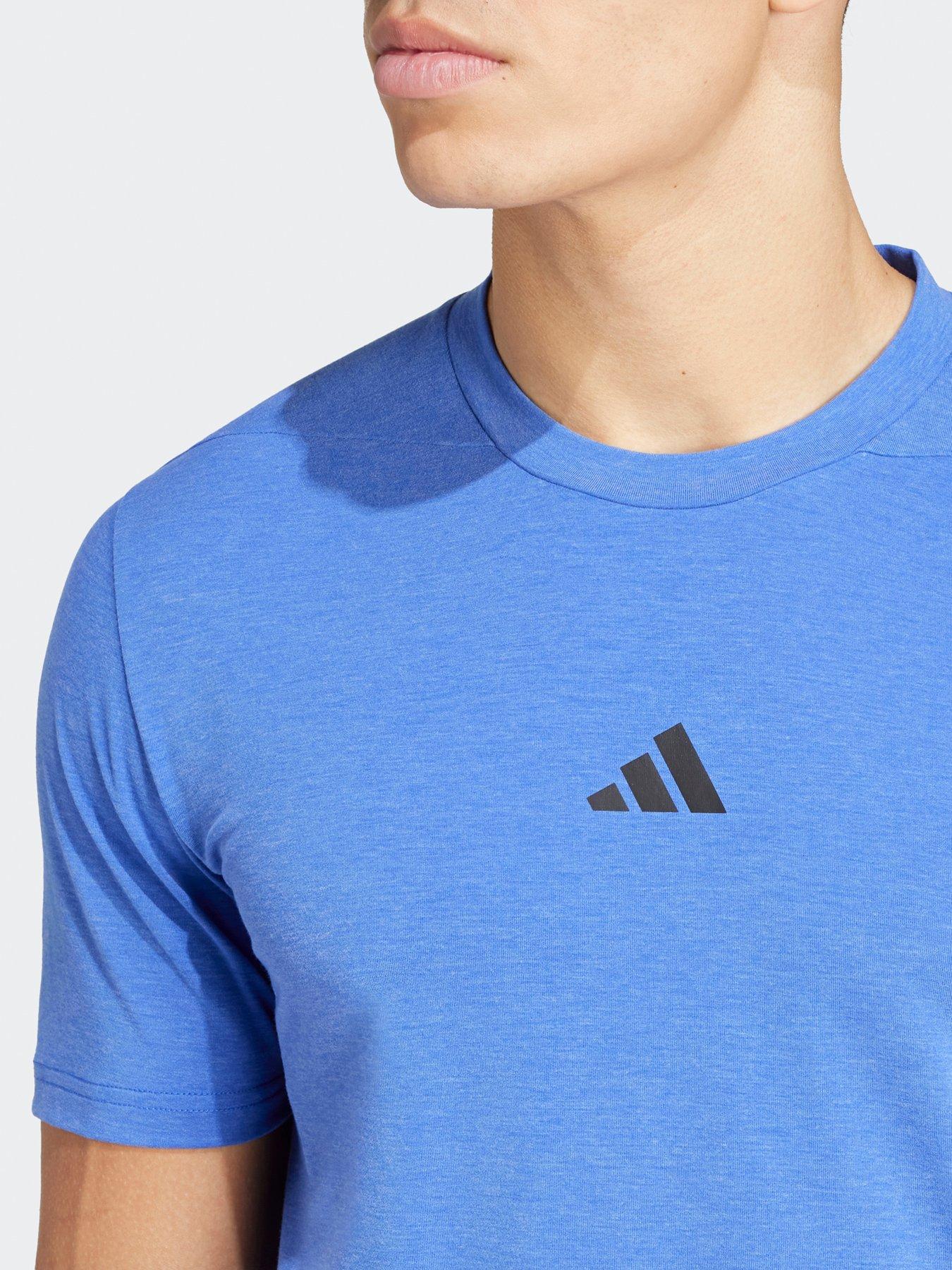  image of adidas-designed-for-training-workout-t-shirt-blue