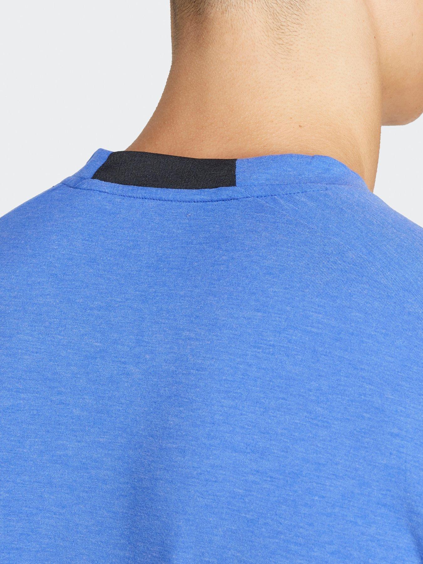  image of adidas-designed-for-training-workout-t-shirt-blue