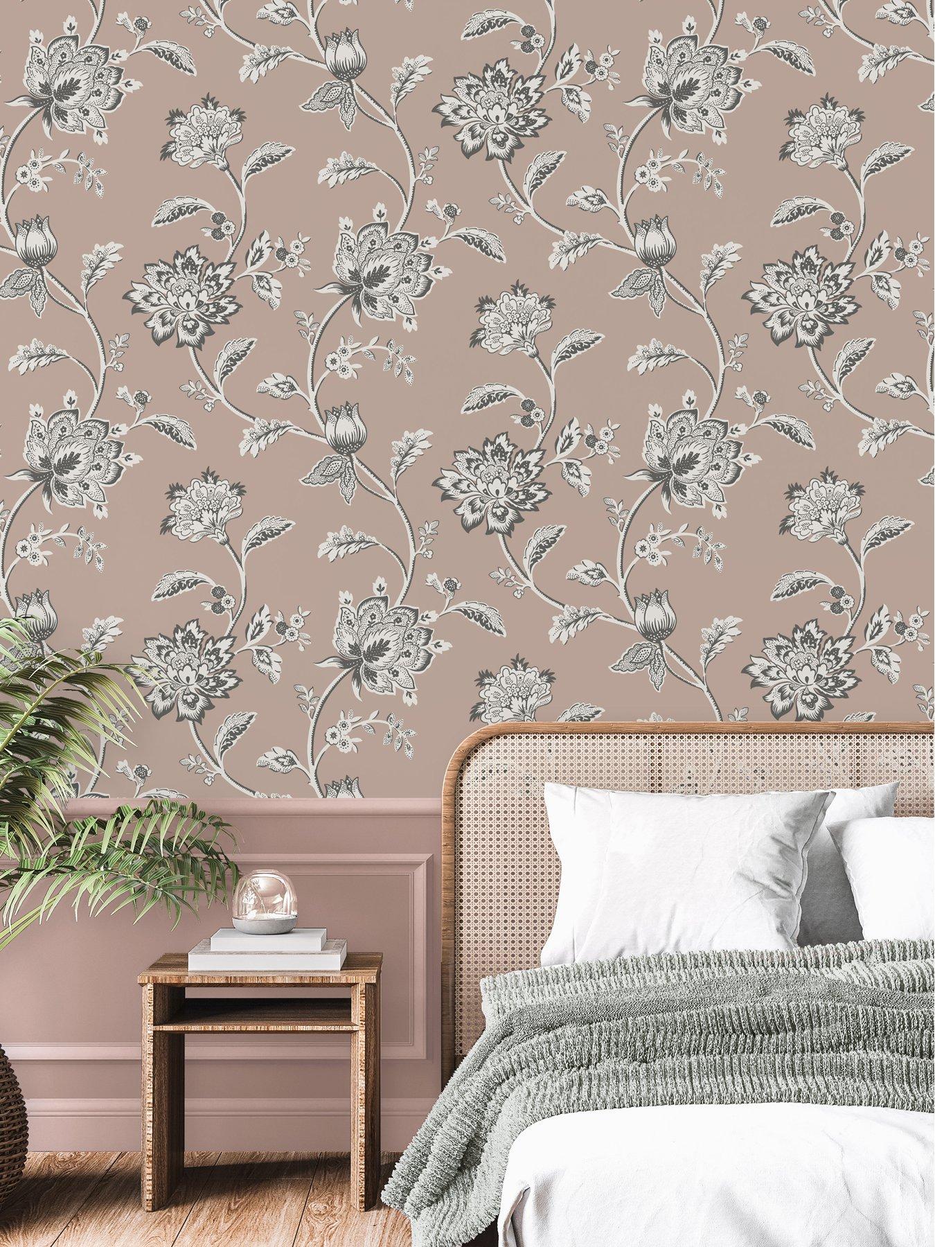  image of fine-decor-juliette-floral-wallpaper-in-pink