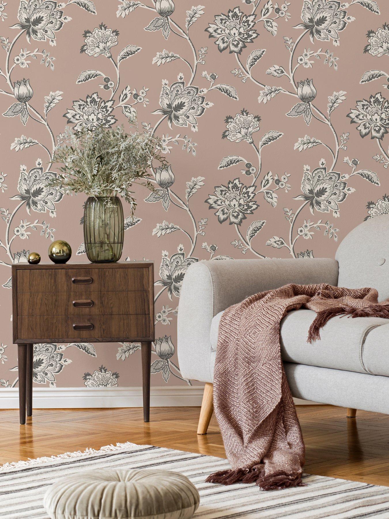  image of fine-decor-juliette-floral-wallpaper-in-pink