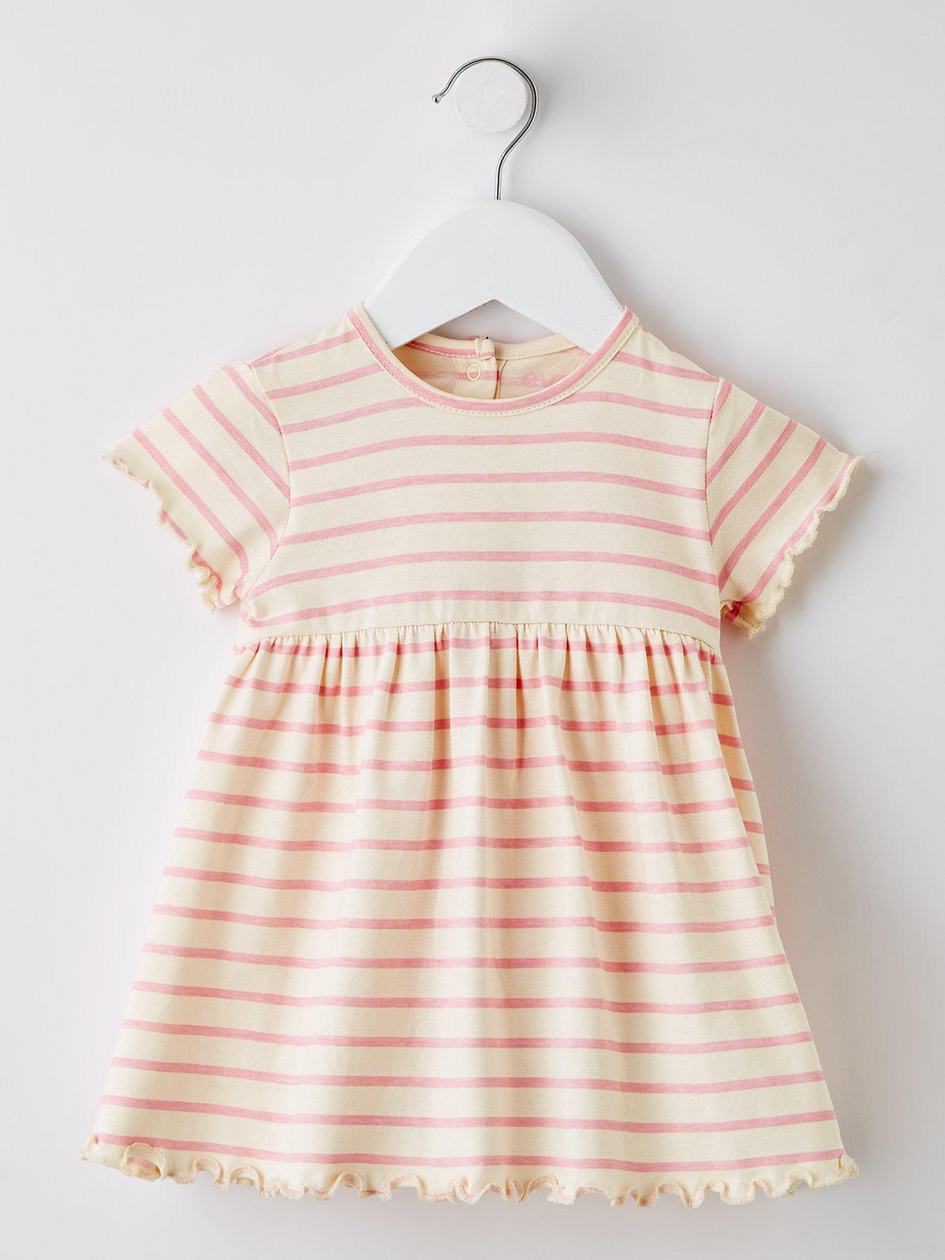 everyday-baby-girls-lemon-stripe-short-sleeve-dress
