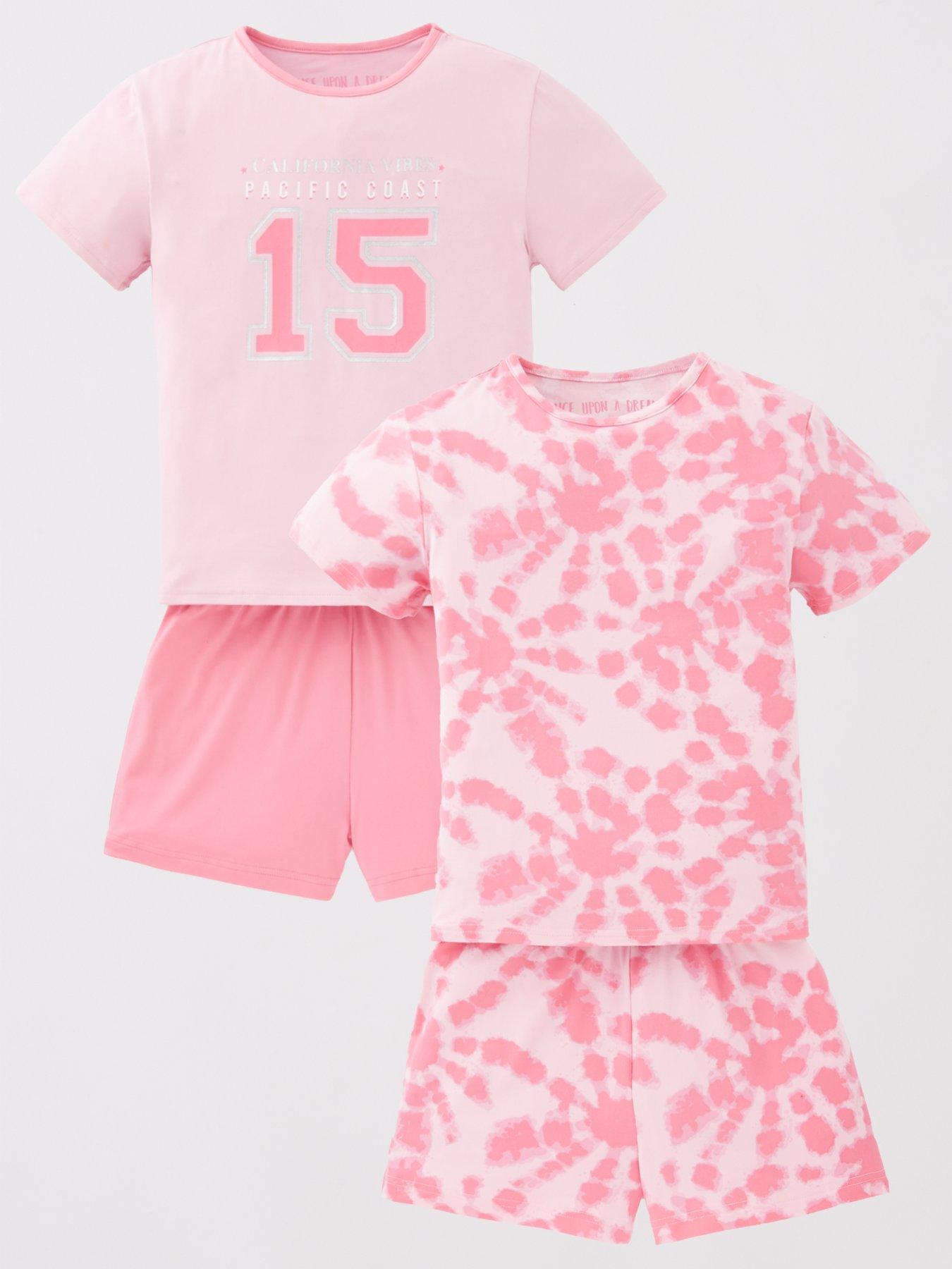 v-by-very-girls-2-pack-tie-dye-short-pyjama-set-multi
