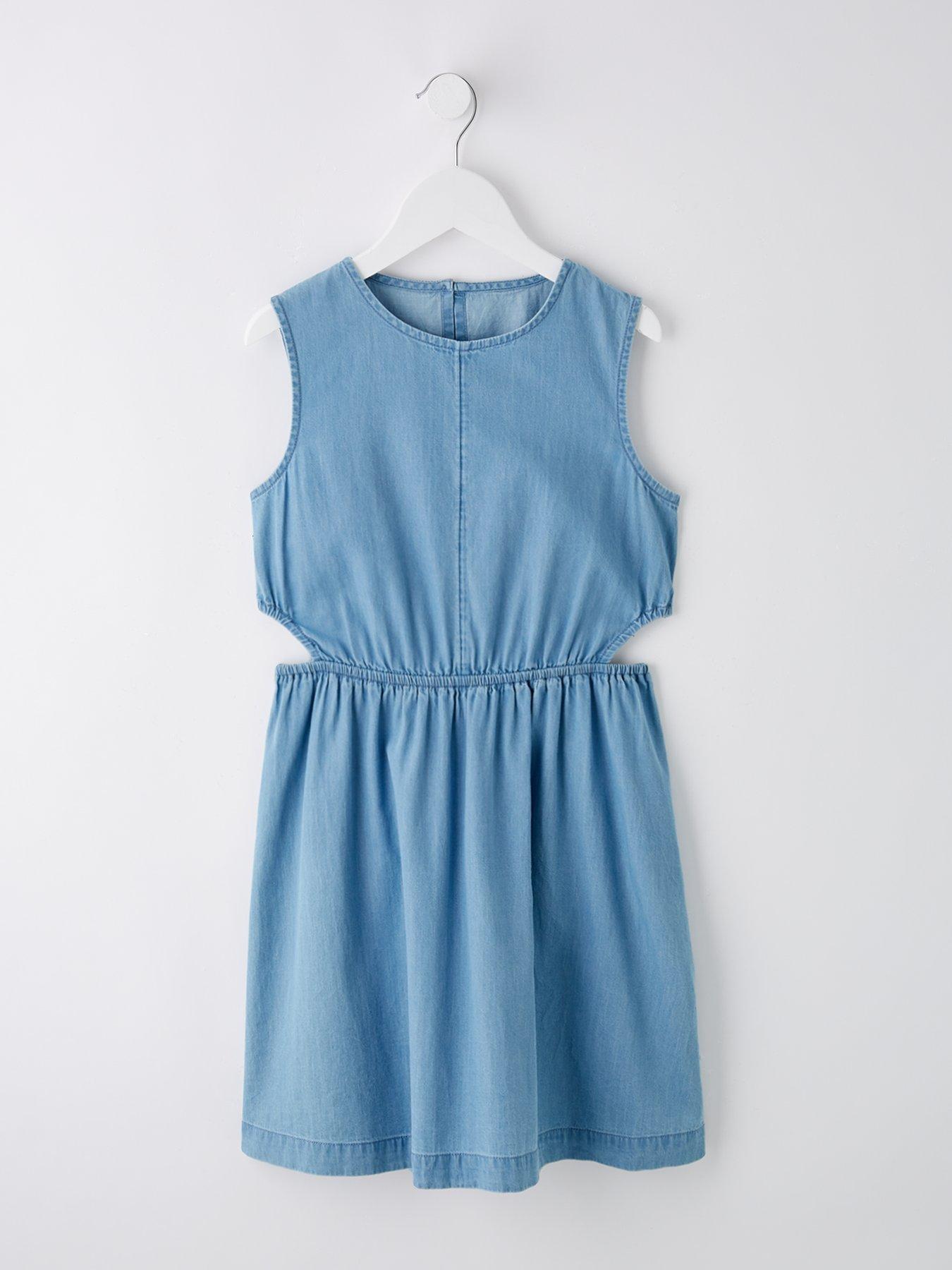 v-by-very-girls-denim-cut-out-dress-blue