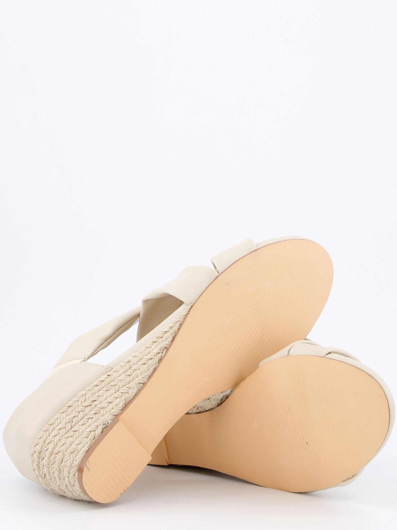  image of everyday-wide-fit-low-strappy-wedge-sandals-bone