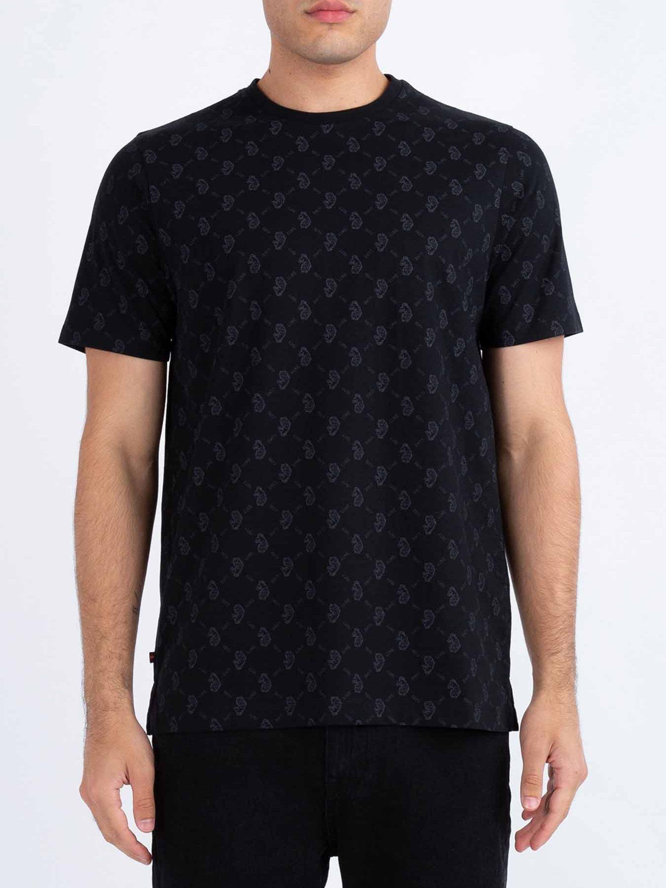  image of luke-1977-lineker-overprint-t-shirt-dark-grey