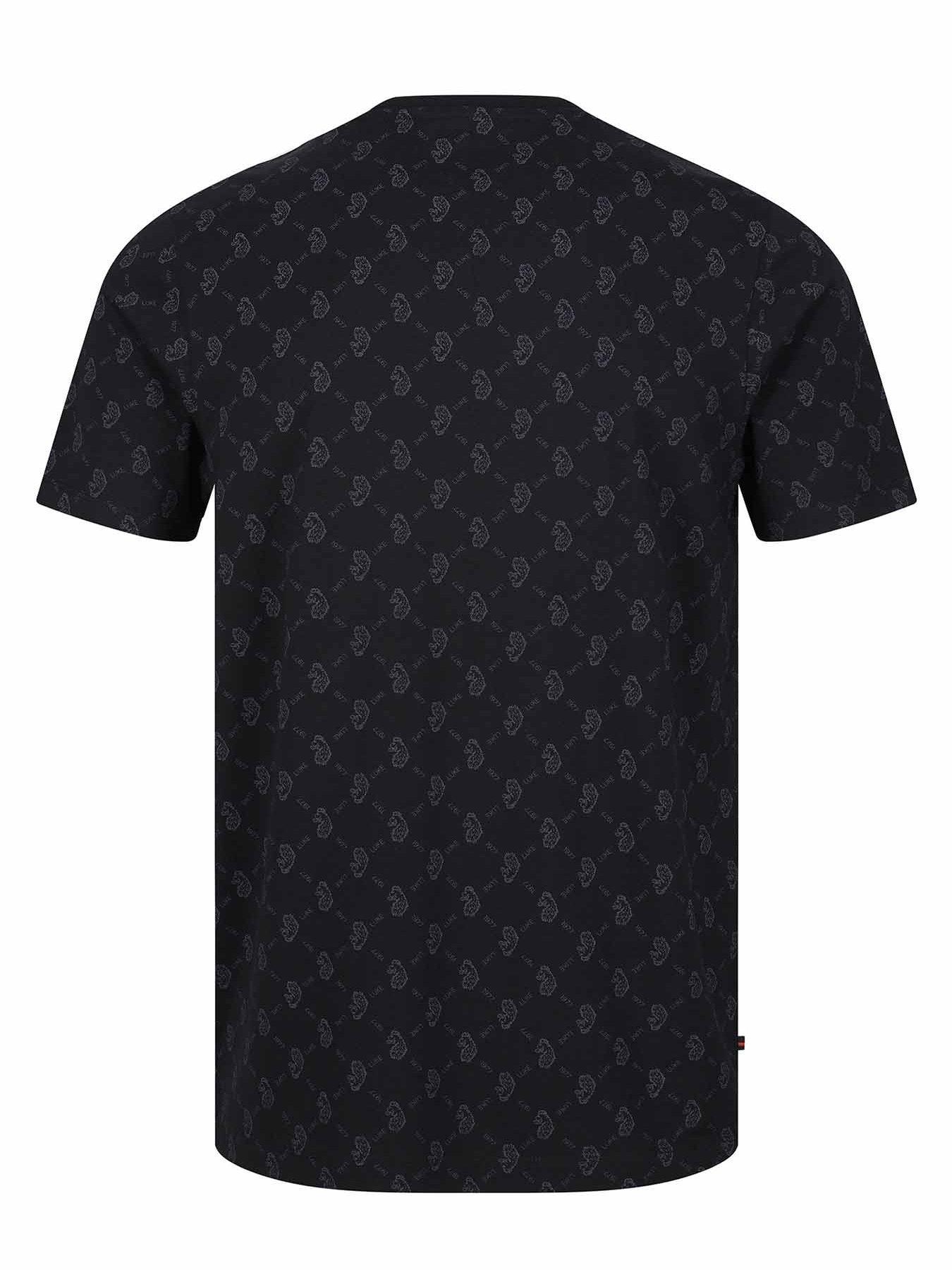  image of luke-1977-lineker-overprint-t-shirt-dark-grey