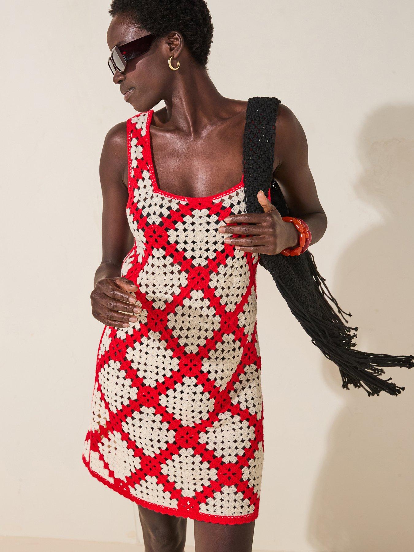 v-by-very-square-neck-crochet-knitted-mini-dress