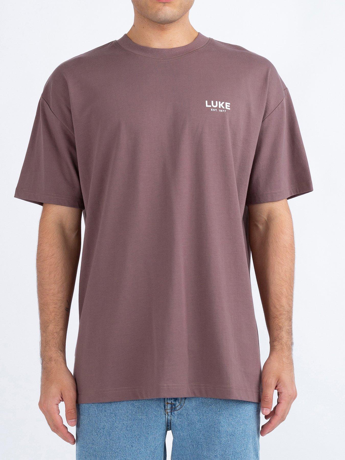  image of luke-1977-exquisite-relaxed-fit-t-shirt-dark-purple