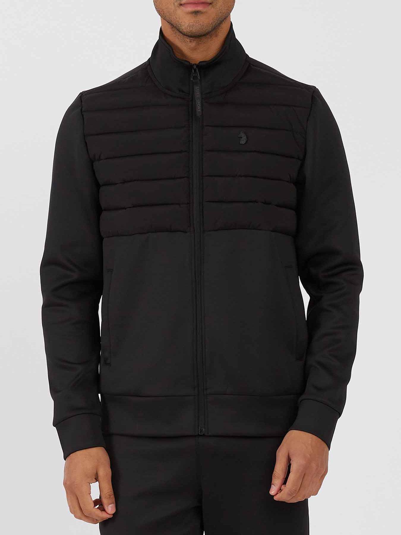 undefined Gabriel Quilted Funnel Crew Sweat - Black