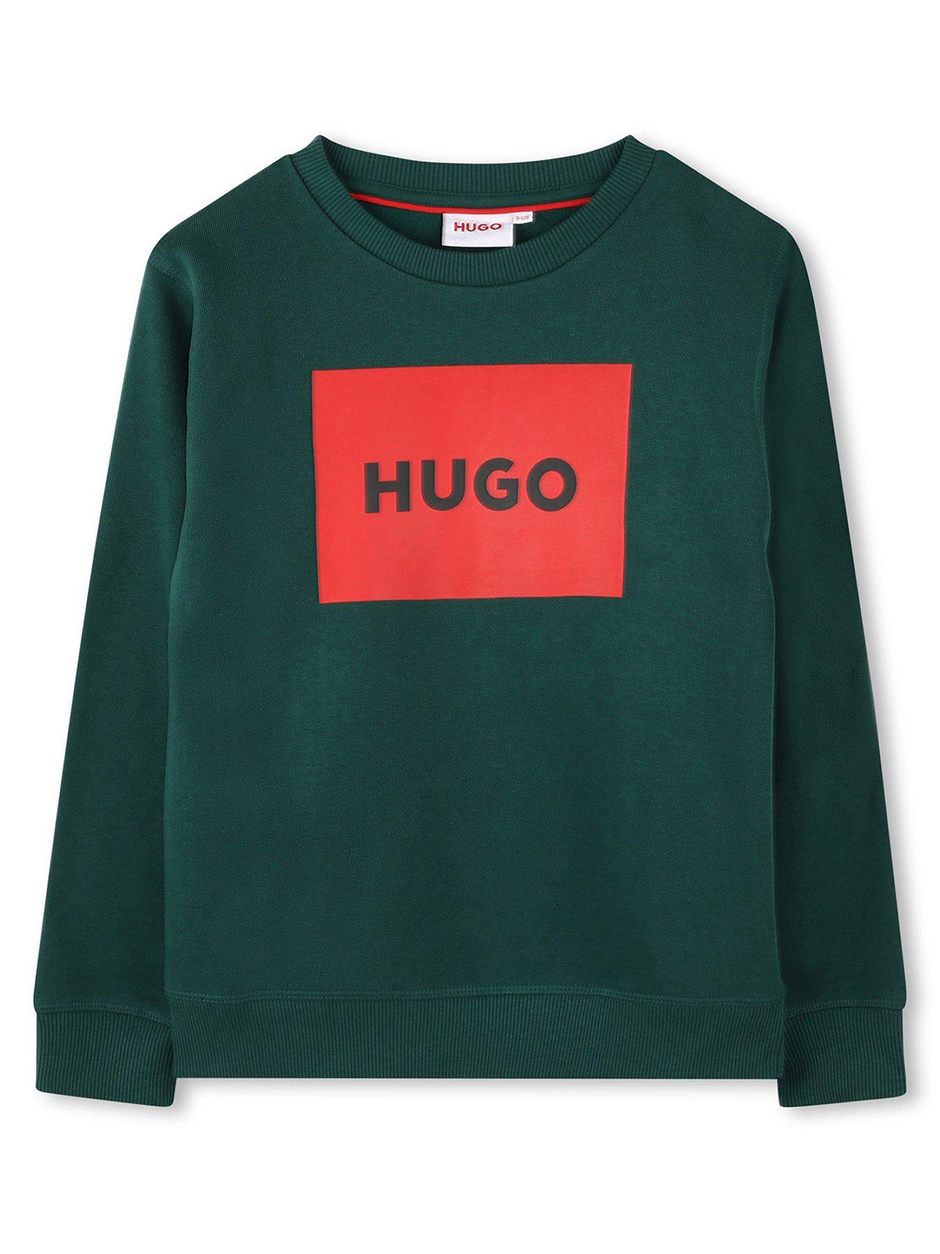 undefined Boys Square Logo Sweatshirt - Green