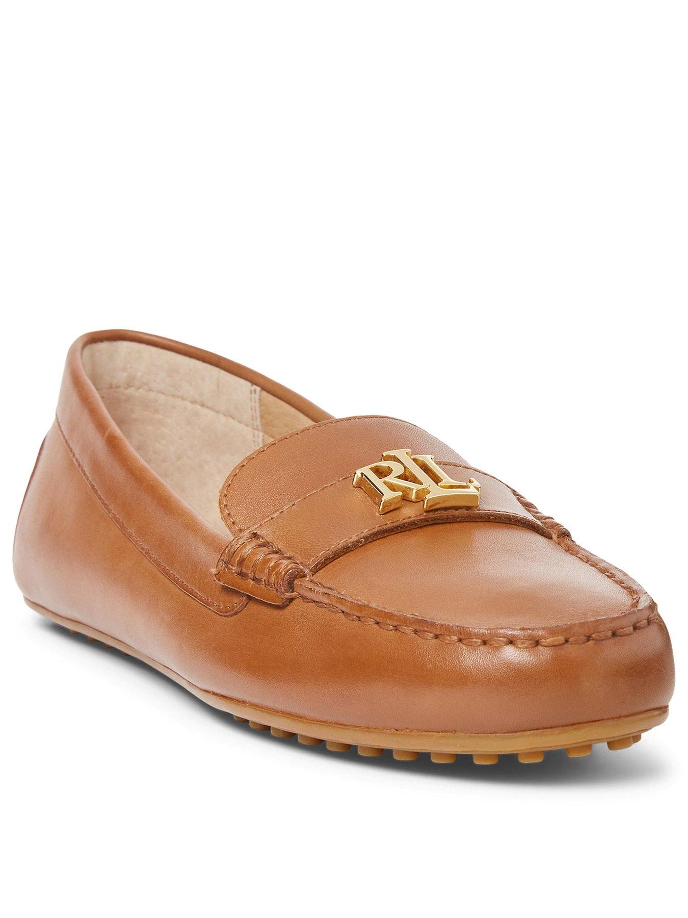  image of lauren-by-ralph-lauren-barnsbury-flat-shoe-brown