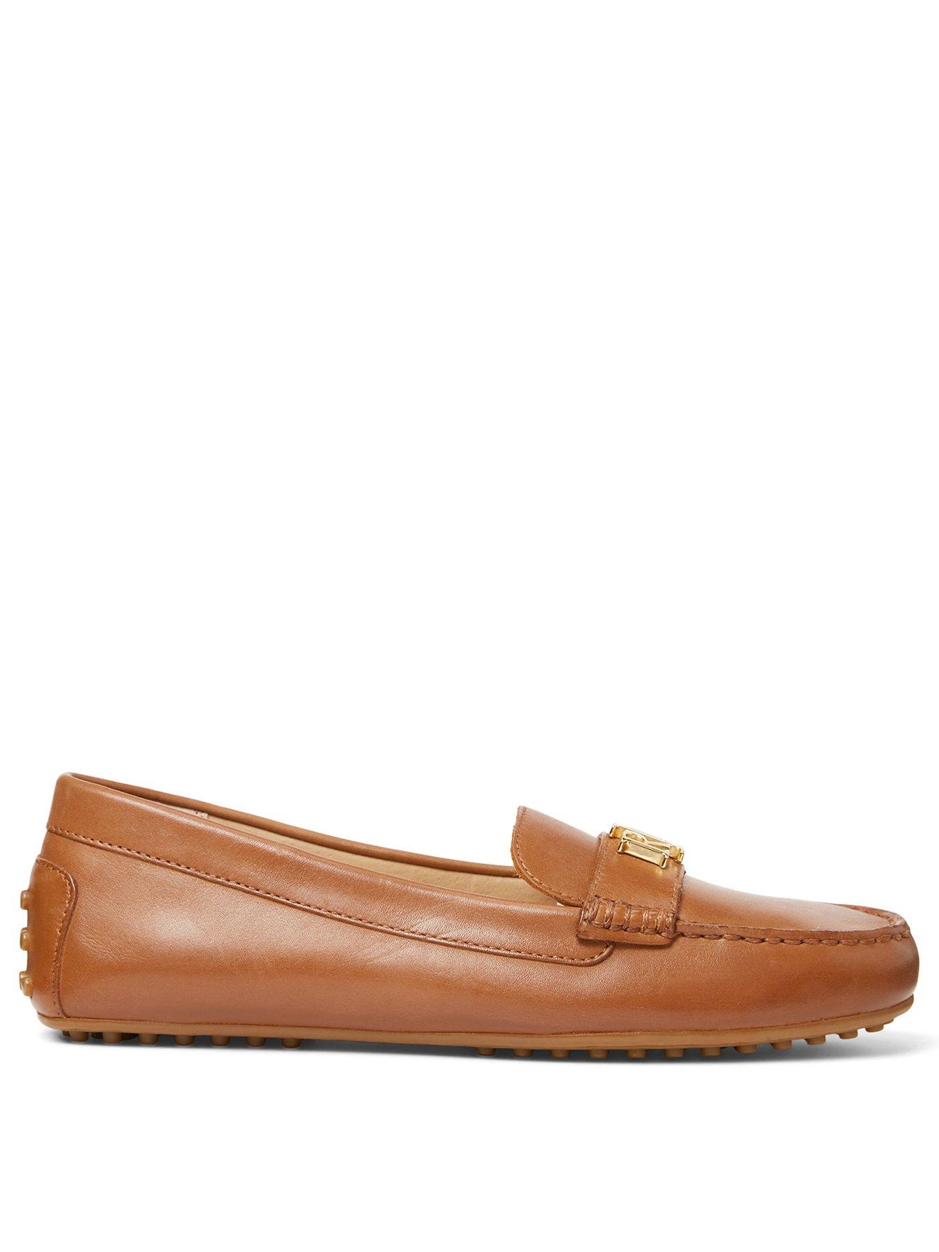  image of lauren-by-ralph-lauren-barnsbury-flat-shoe-brown