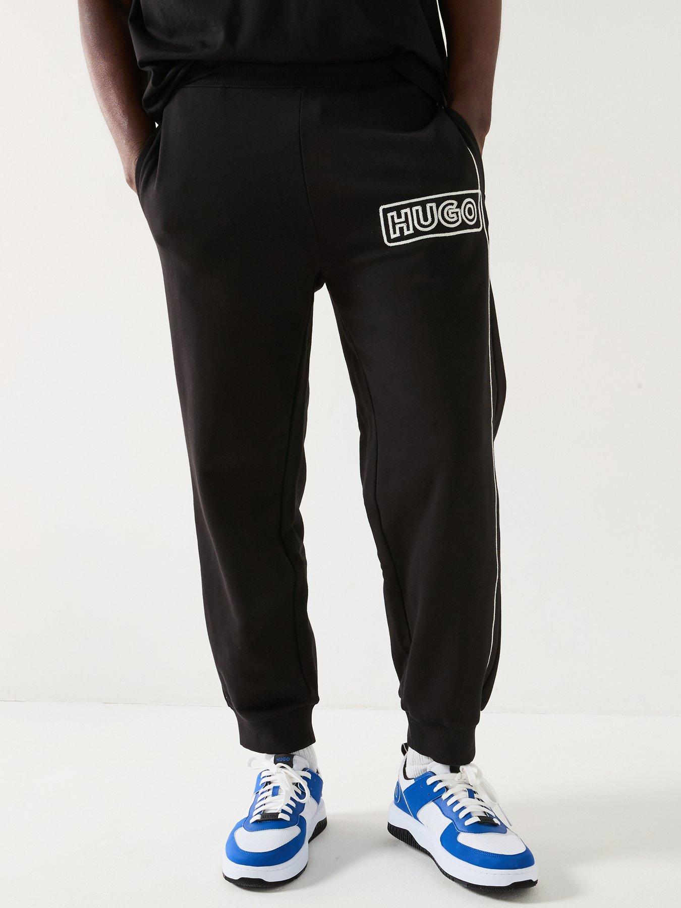hugo-noiderpant-stitch-logo-cuff-joggers-black