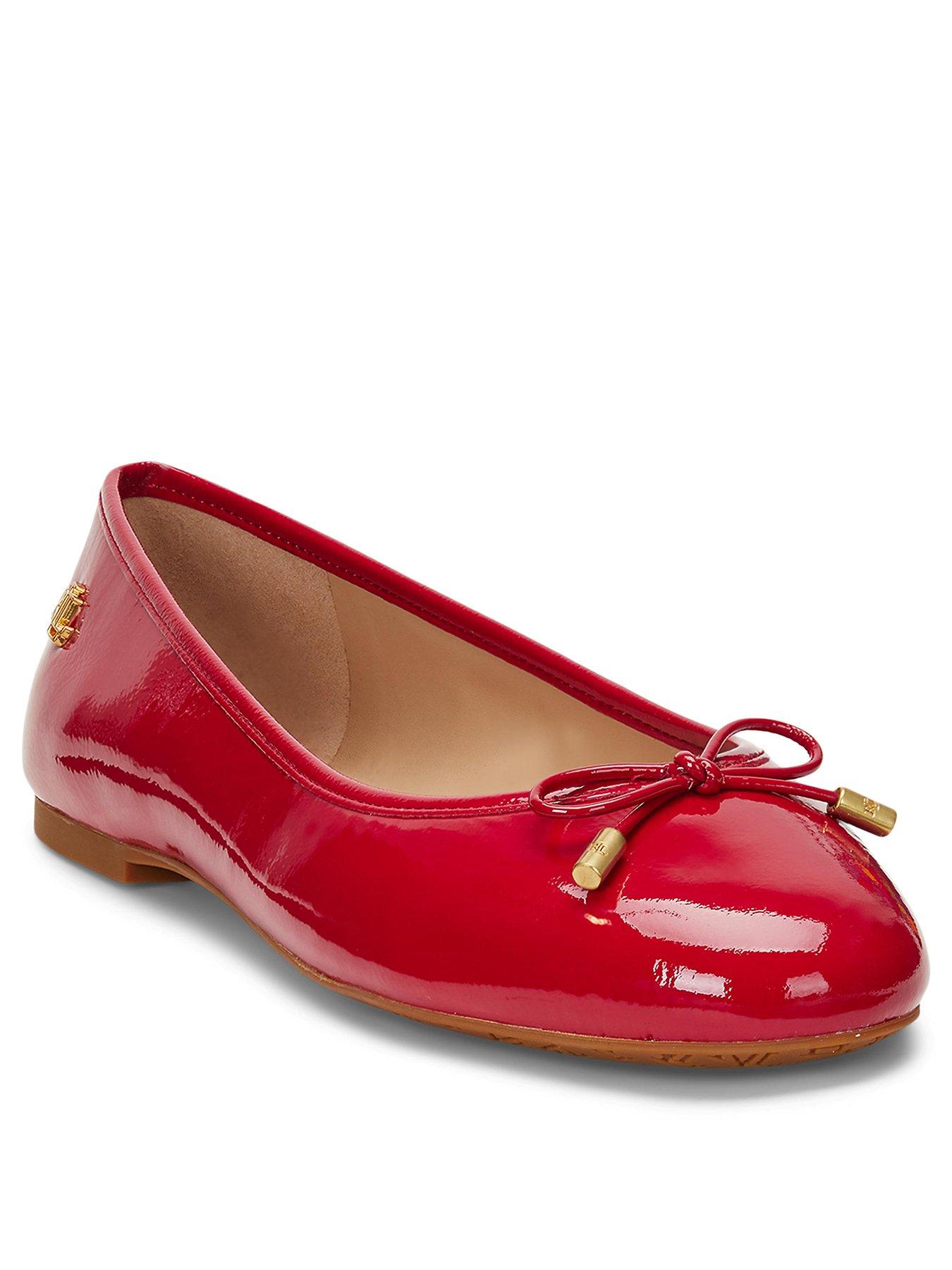  image of lauren-by-ralph-lauren-jayna-ballet-flat-red