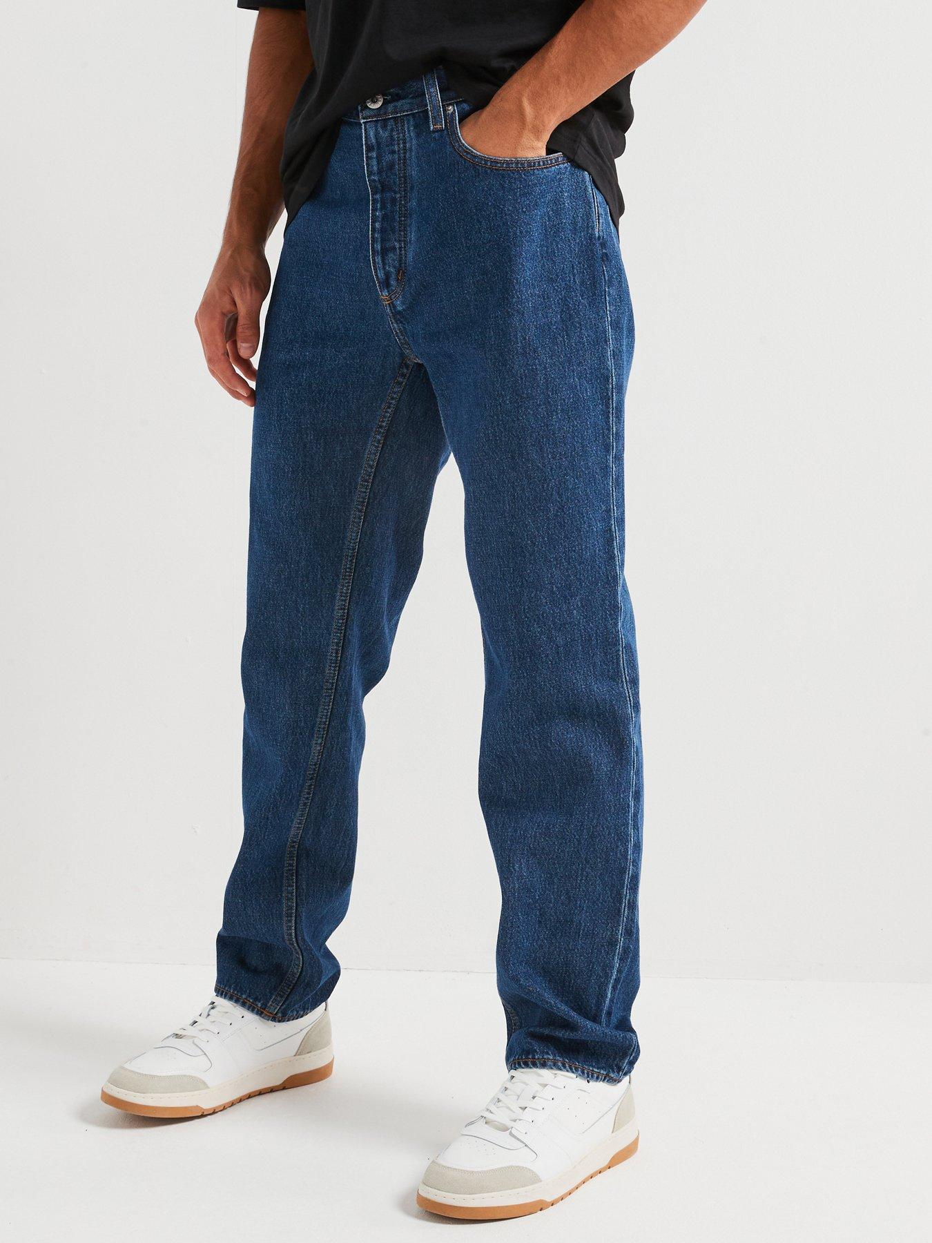 HUGO Herren Jonah Jeans – Regular Fit In Mittelblau Stone-Washed | 100% Baumwolle Denim | Style Mit HUGO-Attitude