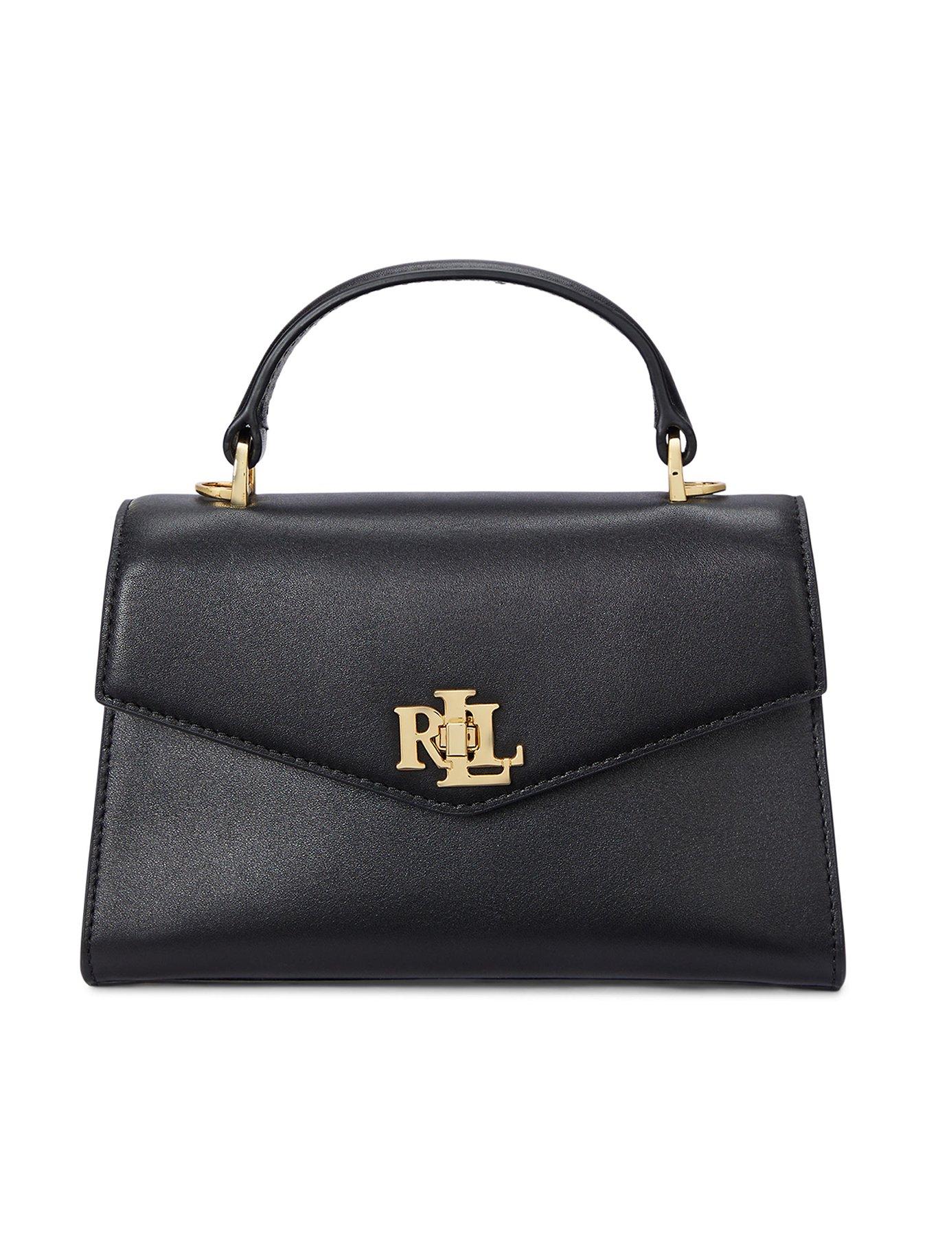 Image 1 of 4 of Lauren by Ralph Lauren Farrah Small Satchel Bag - Black