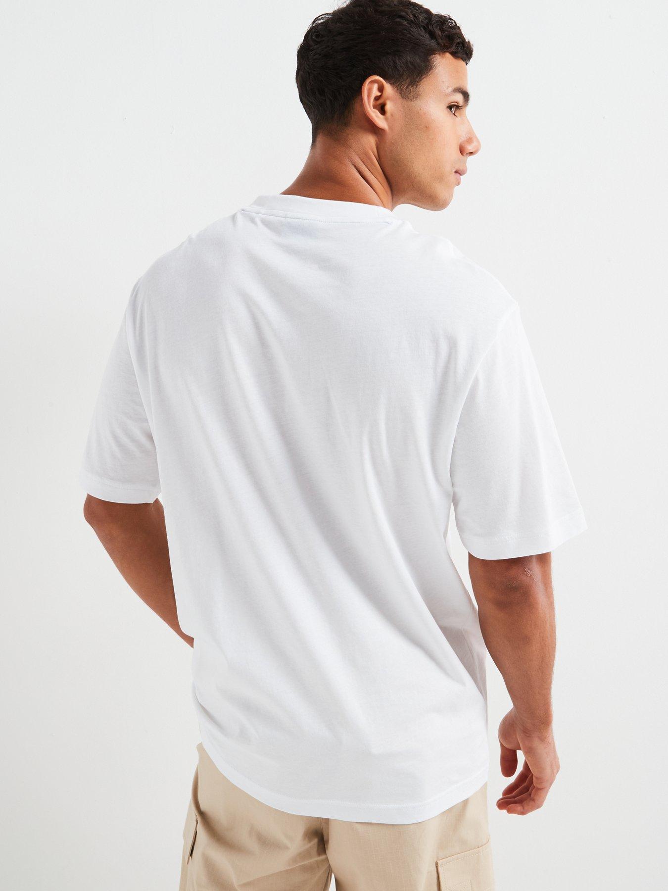  image of hugo-nugotacos-regular-fit-banger-print-t-shirt-white