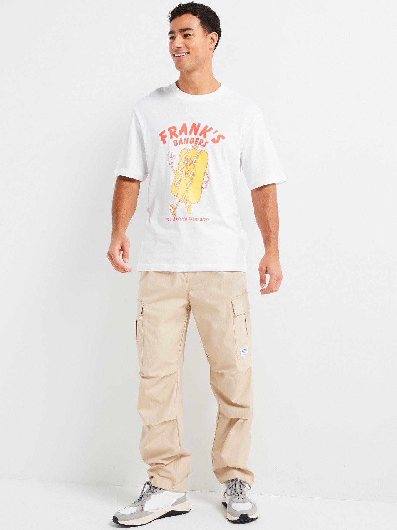 image of hugo-nugotacos-regular-fit-banger-print-t-shirt-white