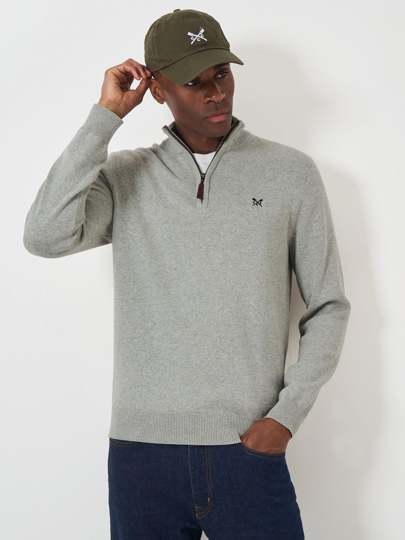 crew-clothing-classic-12-zip-knitted-jumper-grey