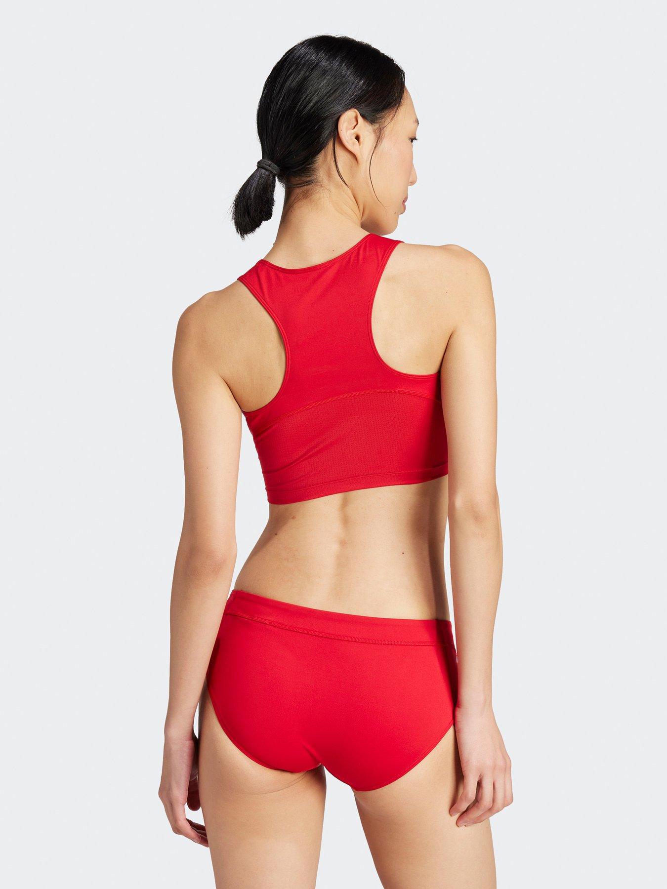  image of adidas-adizero-essentials-running-crop-top-red