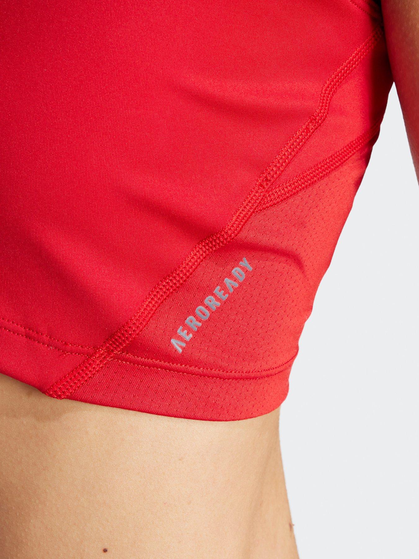  image of adidas-adizero-essentials-running-crop-top-red