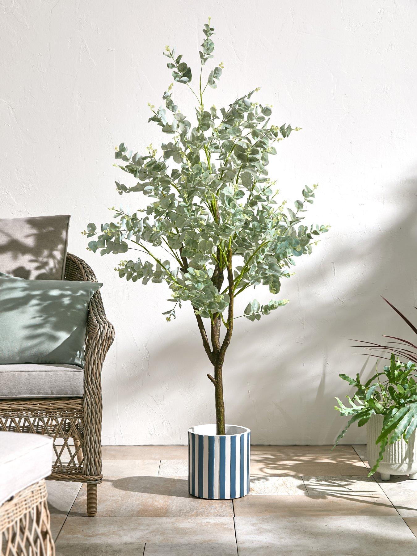 The Very Collection 150cm Faux Eucalyptus Potted Tree (Indoor or Outdoor)