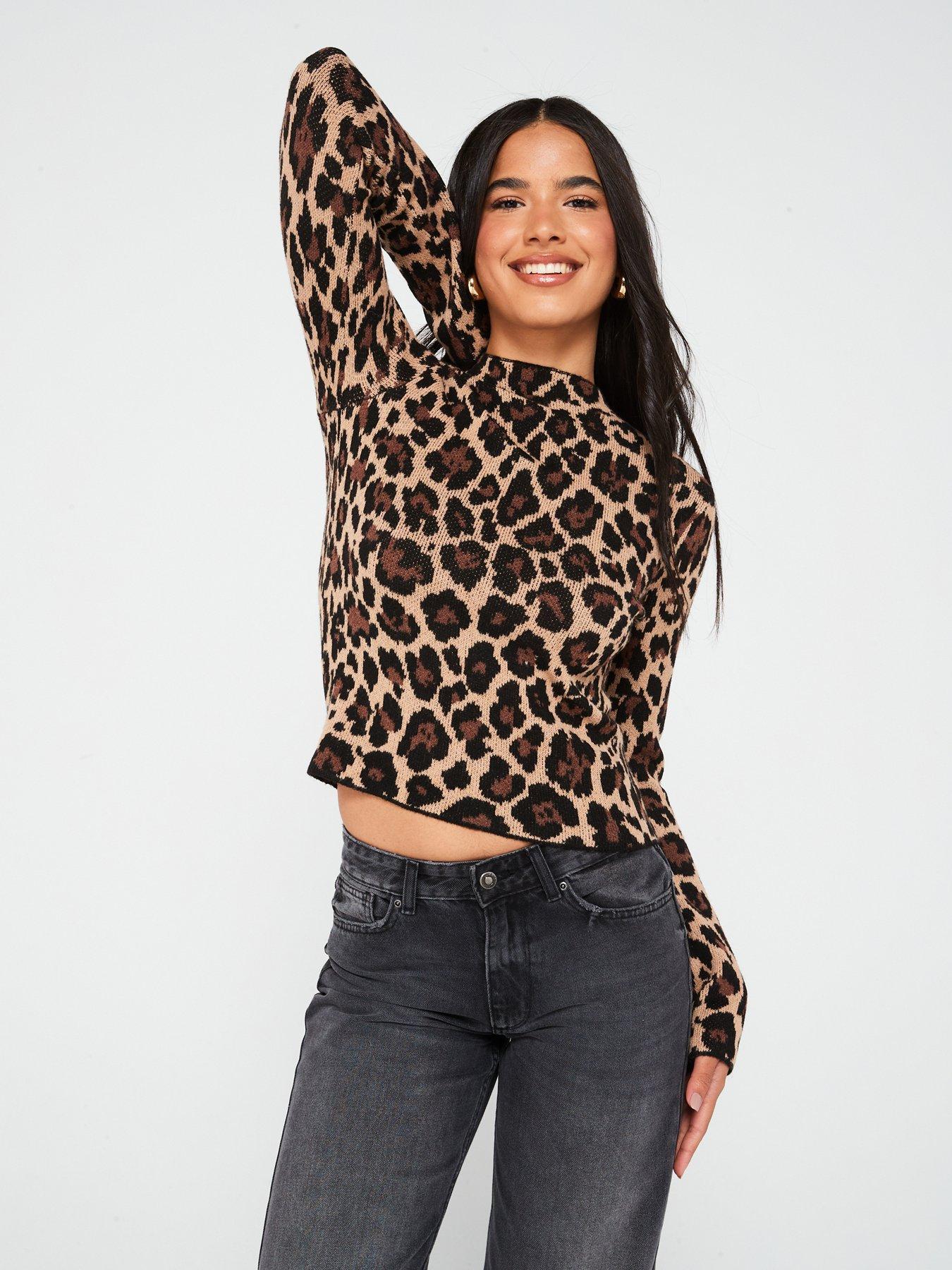 undefined Long Sleeve Knitted Top - Beige