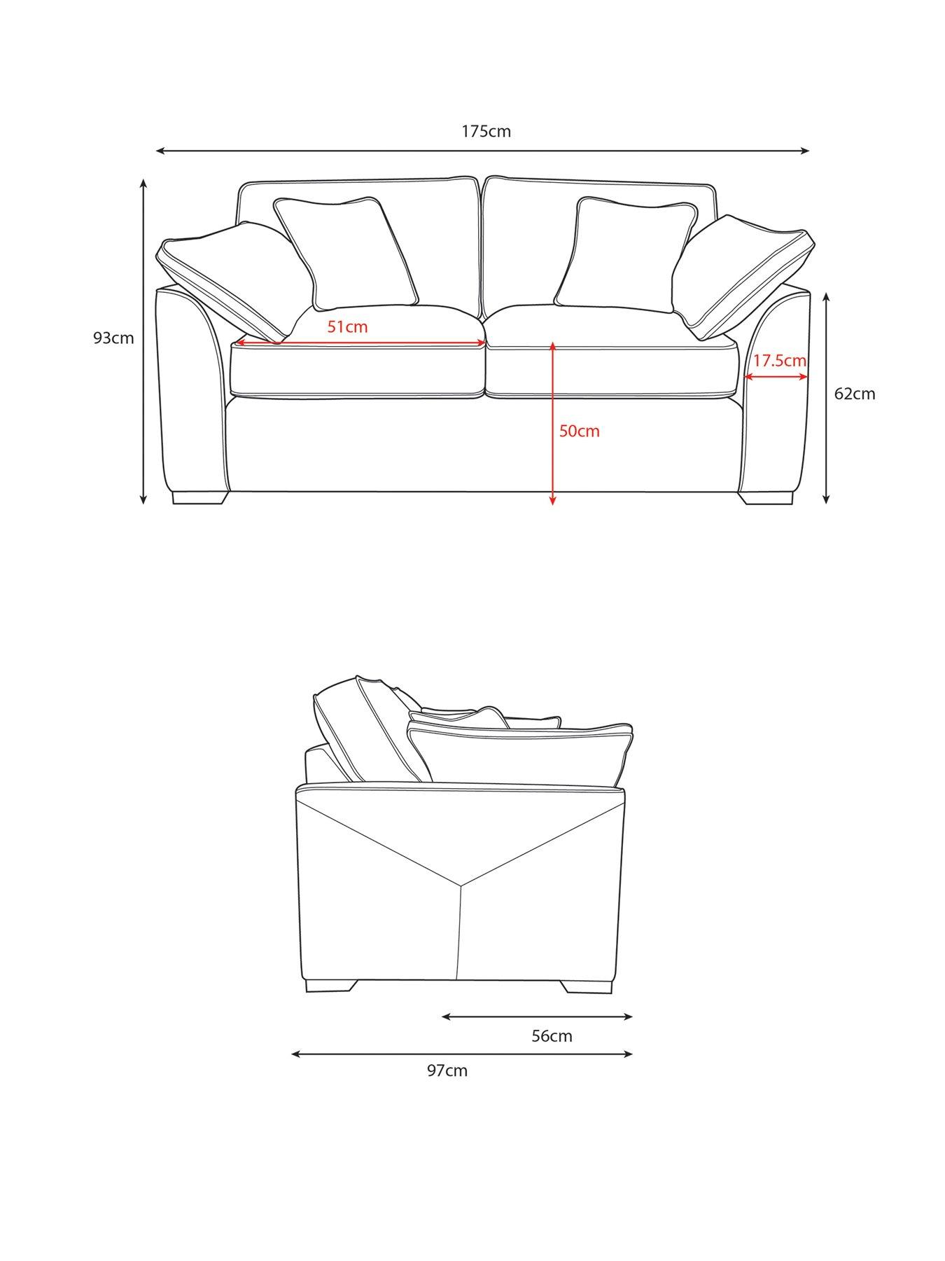 Image 7 of 7 of Very Home Cesena 2 Seater Fabric Sofa&nbsp;- Made to Order in the UK