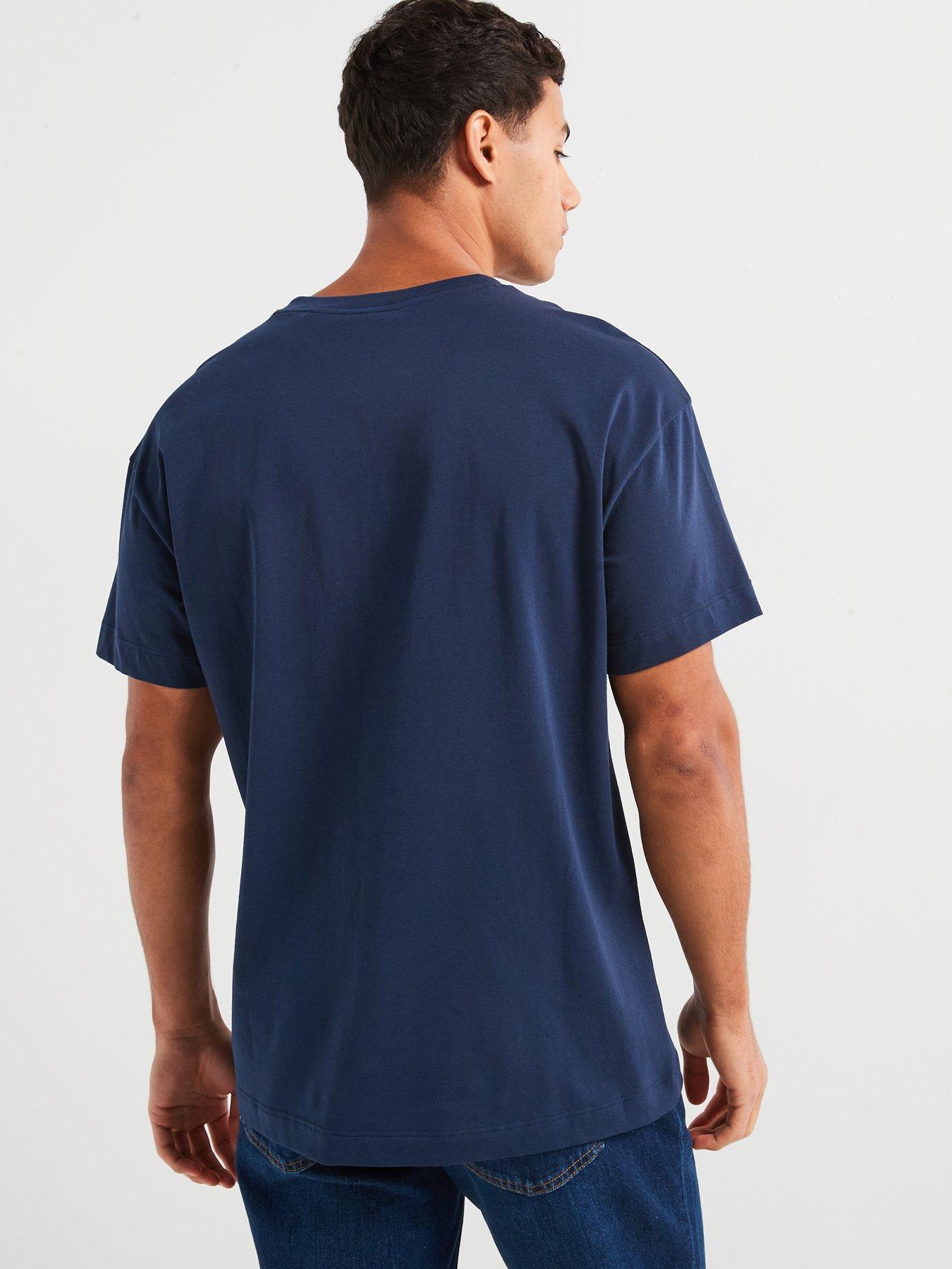  image of hugo-laze-relaxed-fit-loungewear-t-shirt-navy