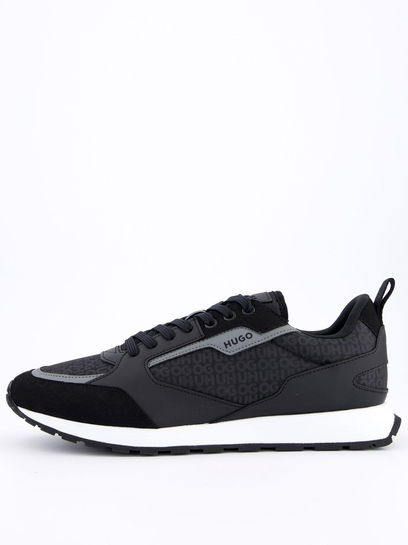 undefined Icelin Mono Print Nylon and Leather Runner - Black