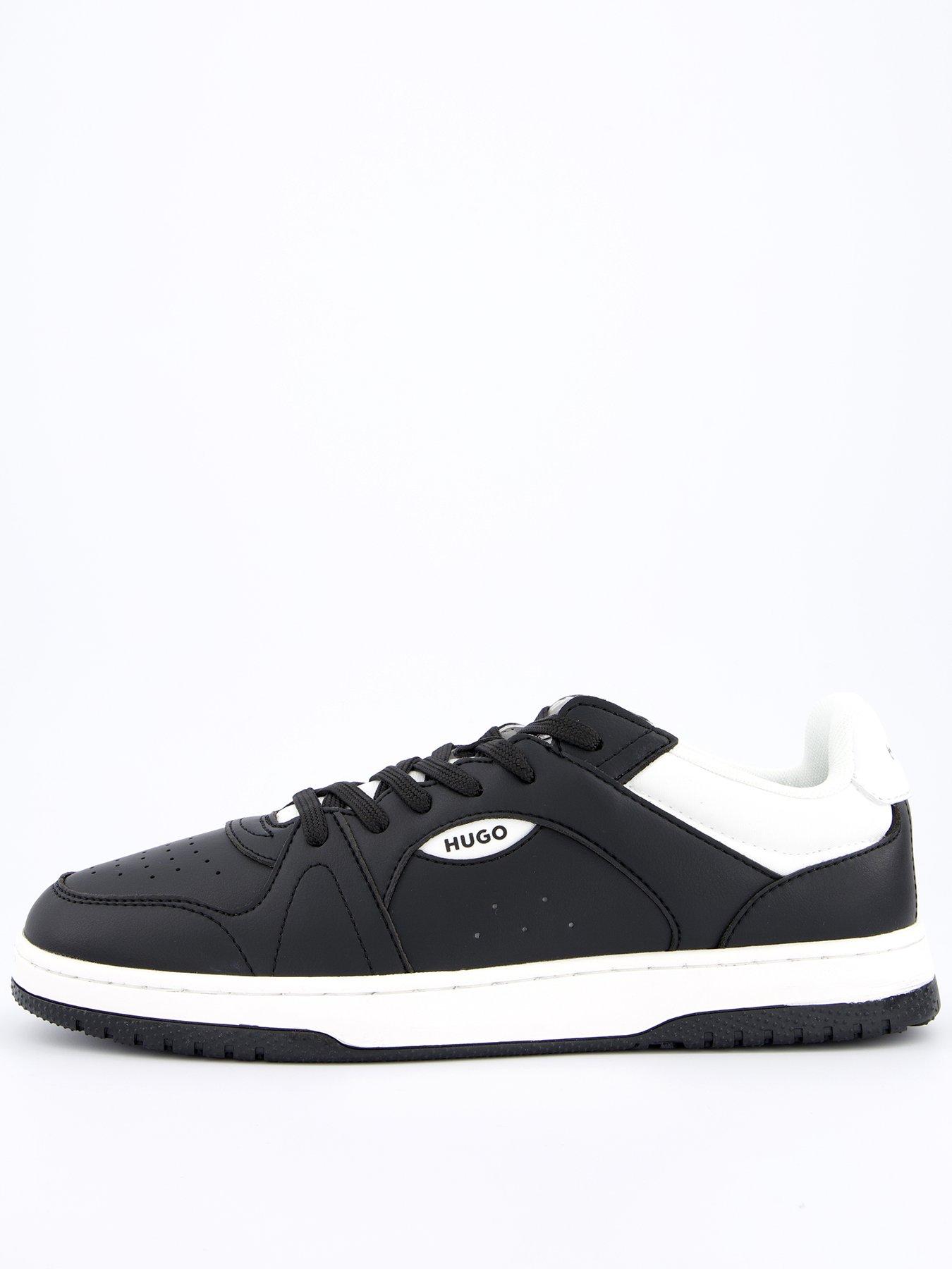 Image 1 of 7 of HUGO Hadrian Leather Tennis Trainers - Black