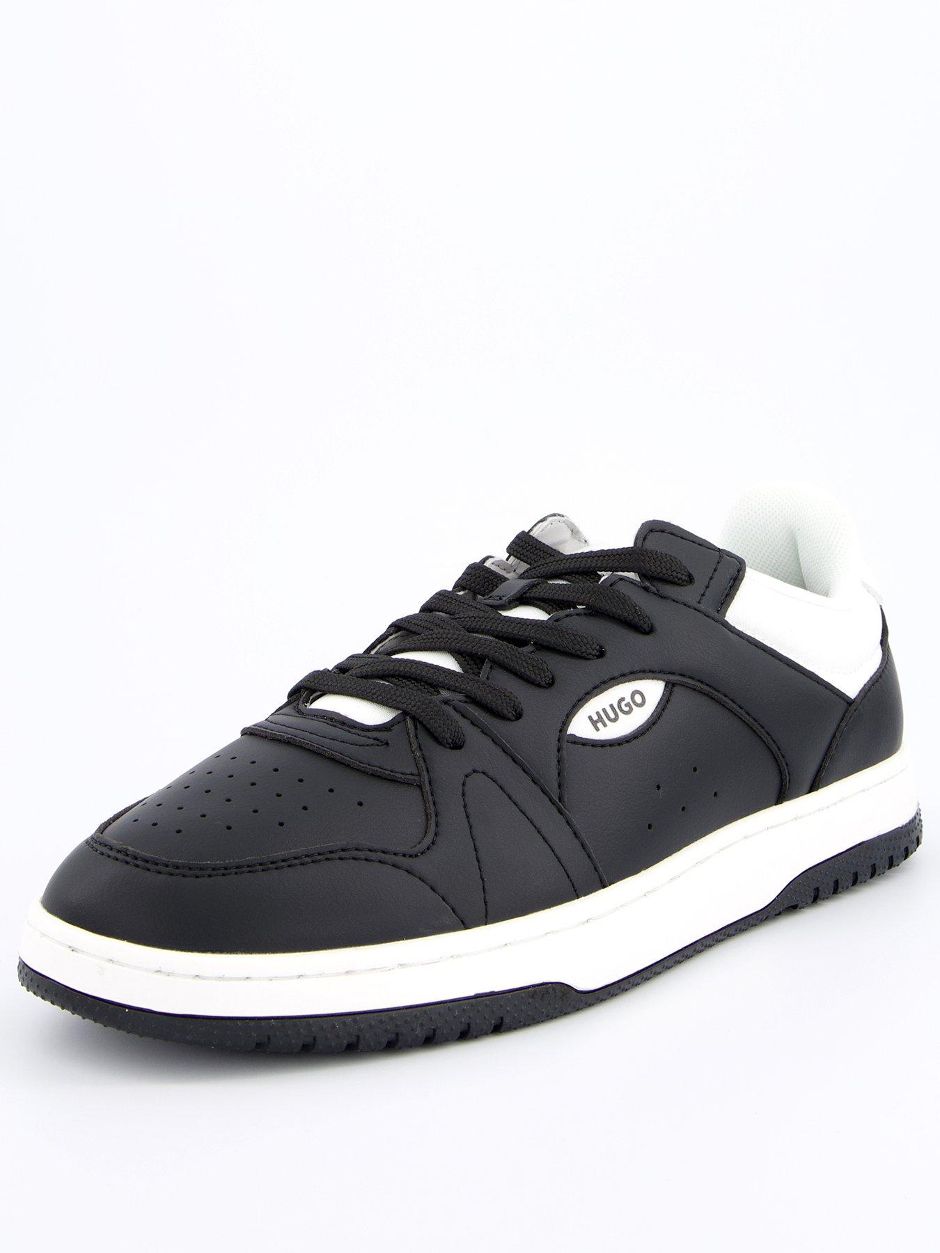 Image 2 of 7 of HUGO Hadrian Leather Tennis Trainers - Black