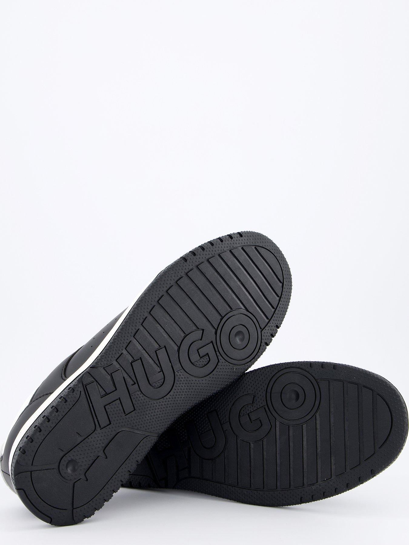 Image 4 of 7 of HUGO Hadrian Leather Tennis Trainers - Black