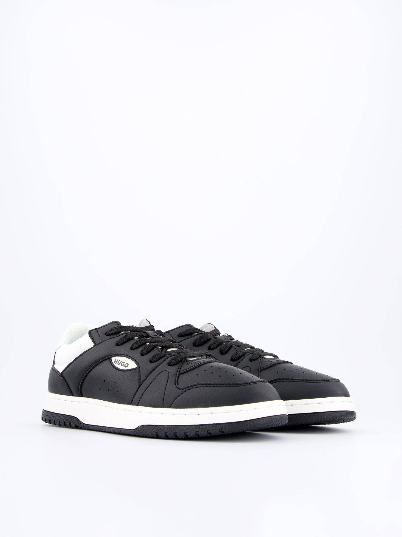 Image 6 of 7 of HUGO Hadrian Leather Tennis Trainers - Black