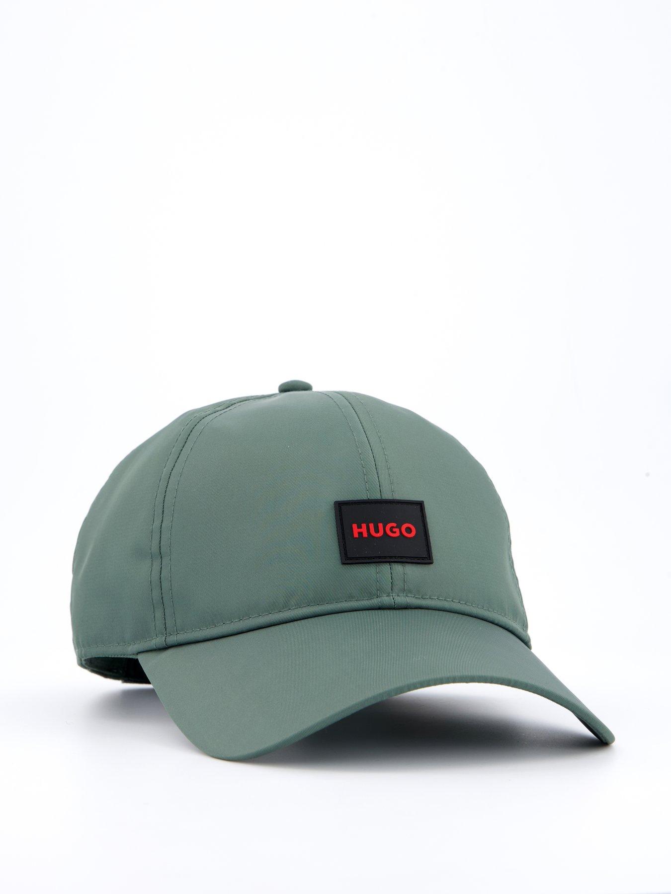  image of hugo-jake-nylon-patch-logo-baseball-cap-khaki