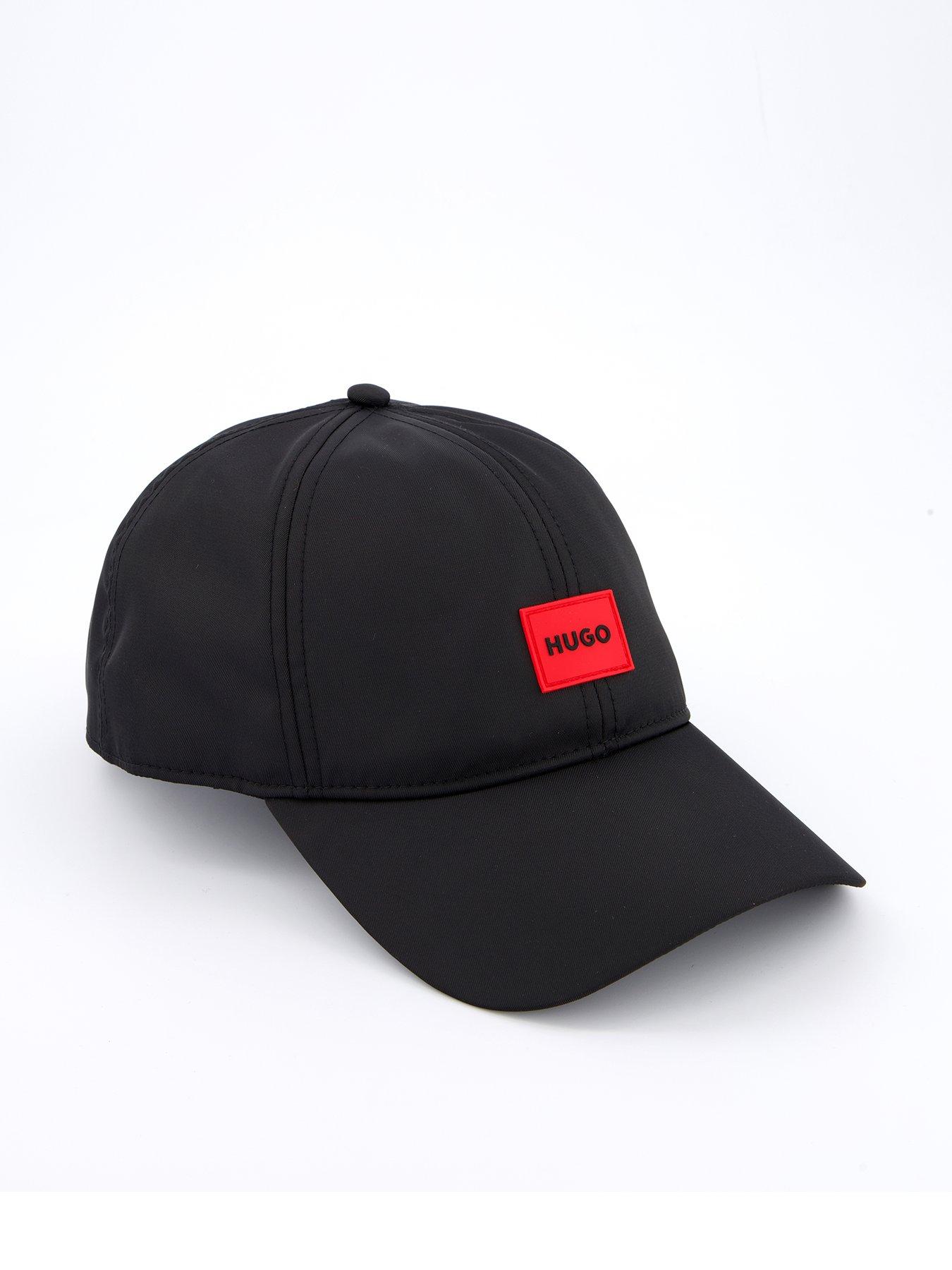  image of hugo-jake-nylon-patch-logo-baseball-cap-black