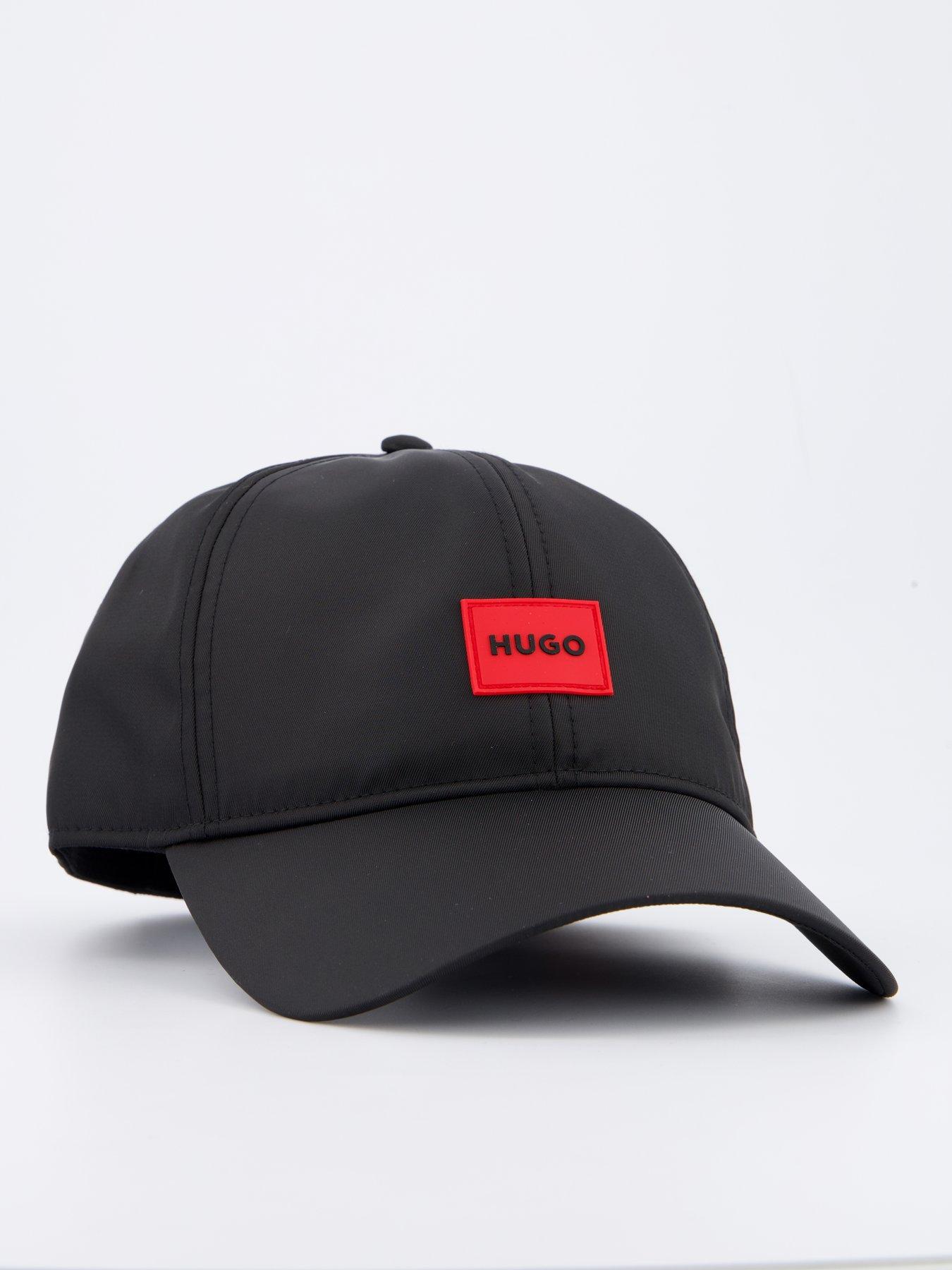  image of hugo-jake-nylon-patch-logo-baseball-cap-black