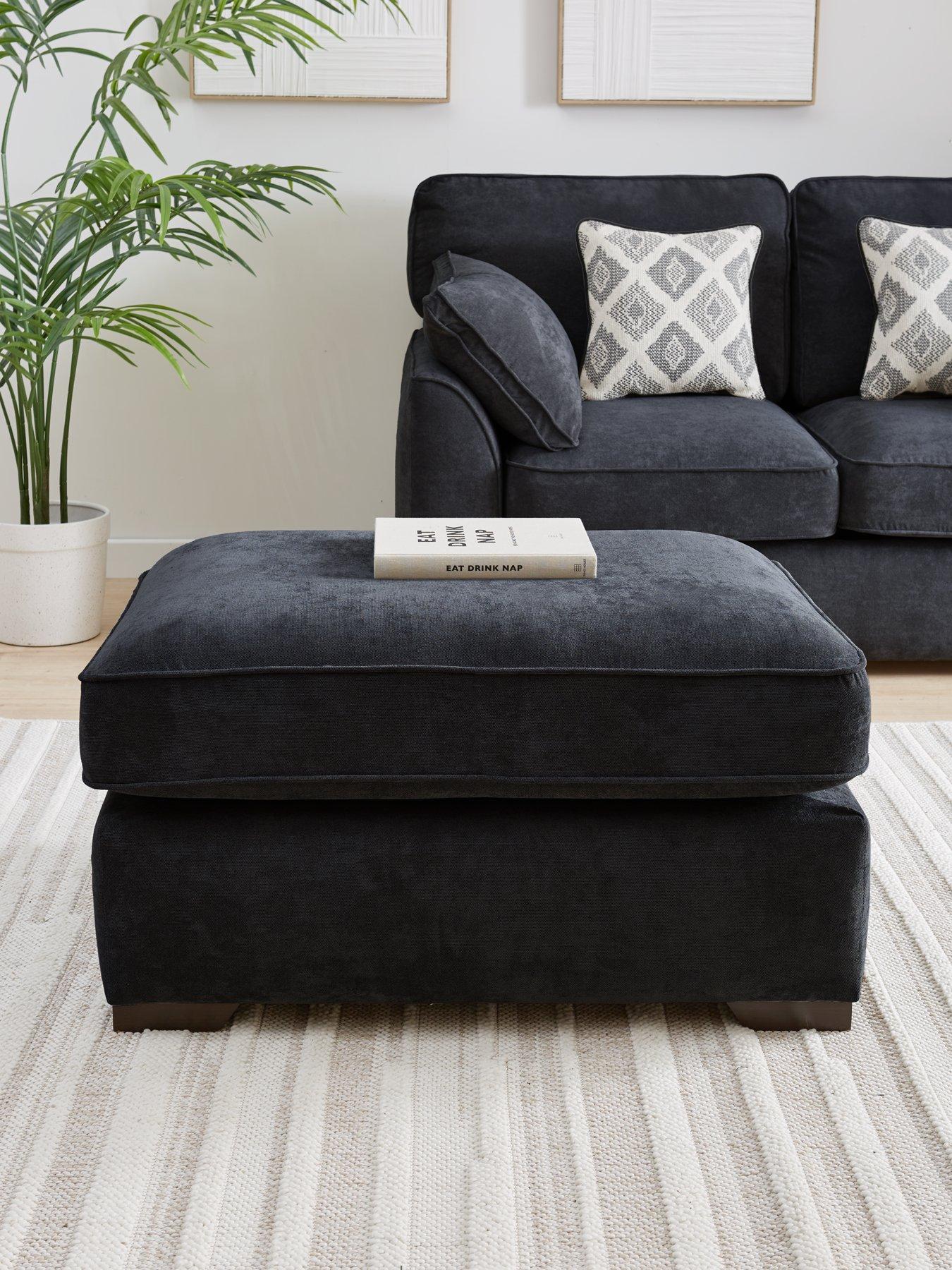 The Very Collection Cesena Fabric Large Footstool - Made to Order in the UK - FSC® Certified