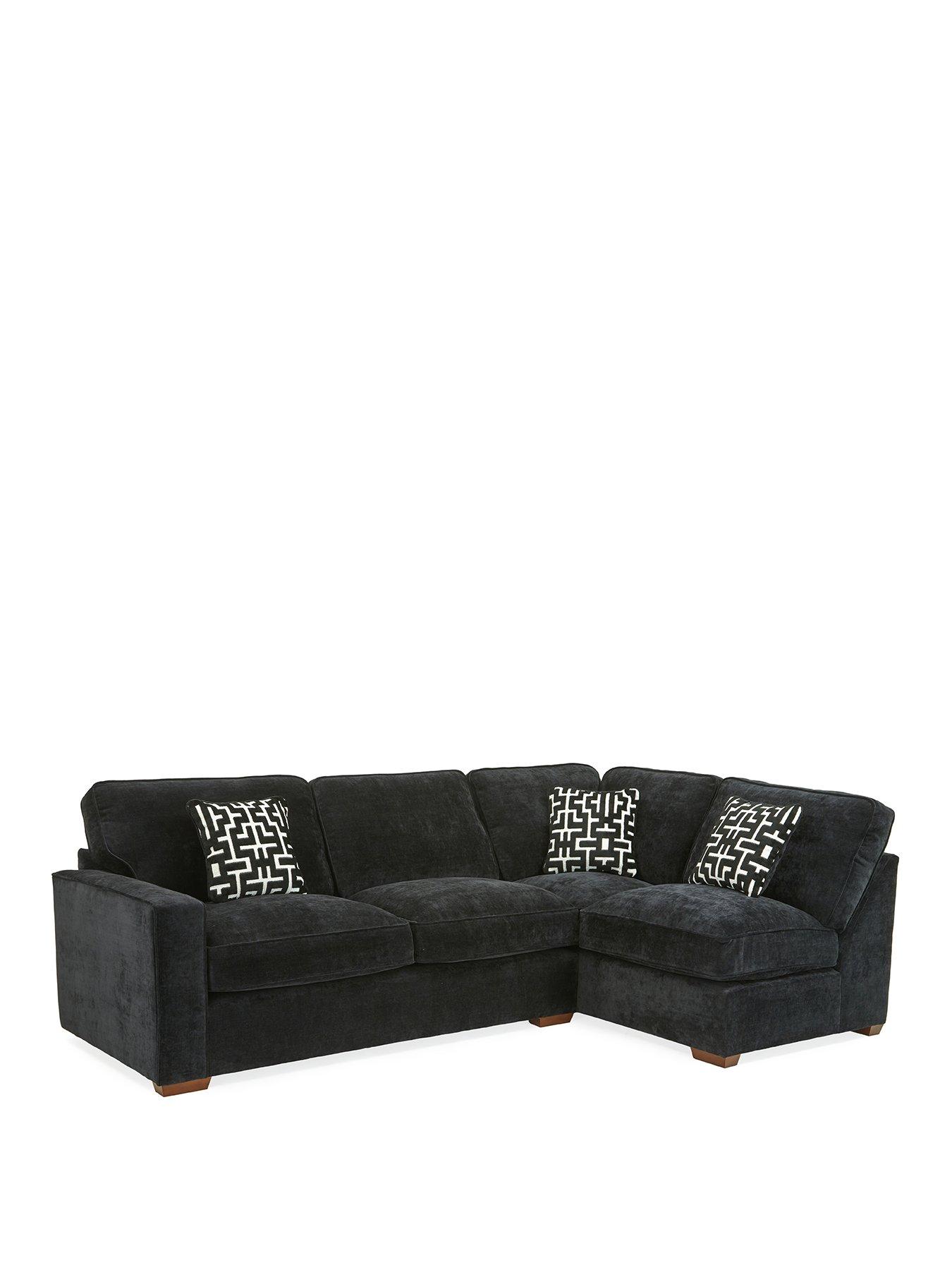 Image 3 of 7 of Very Home Monaco Right Hand Corner Fabric Chaise Sofa with Footstool&nbsp;- Made to Order in the UK